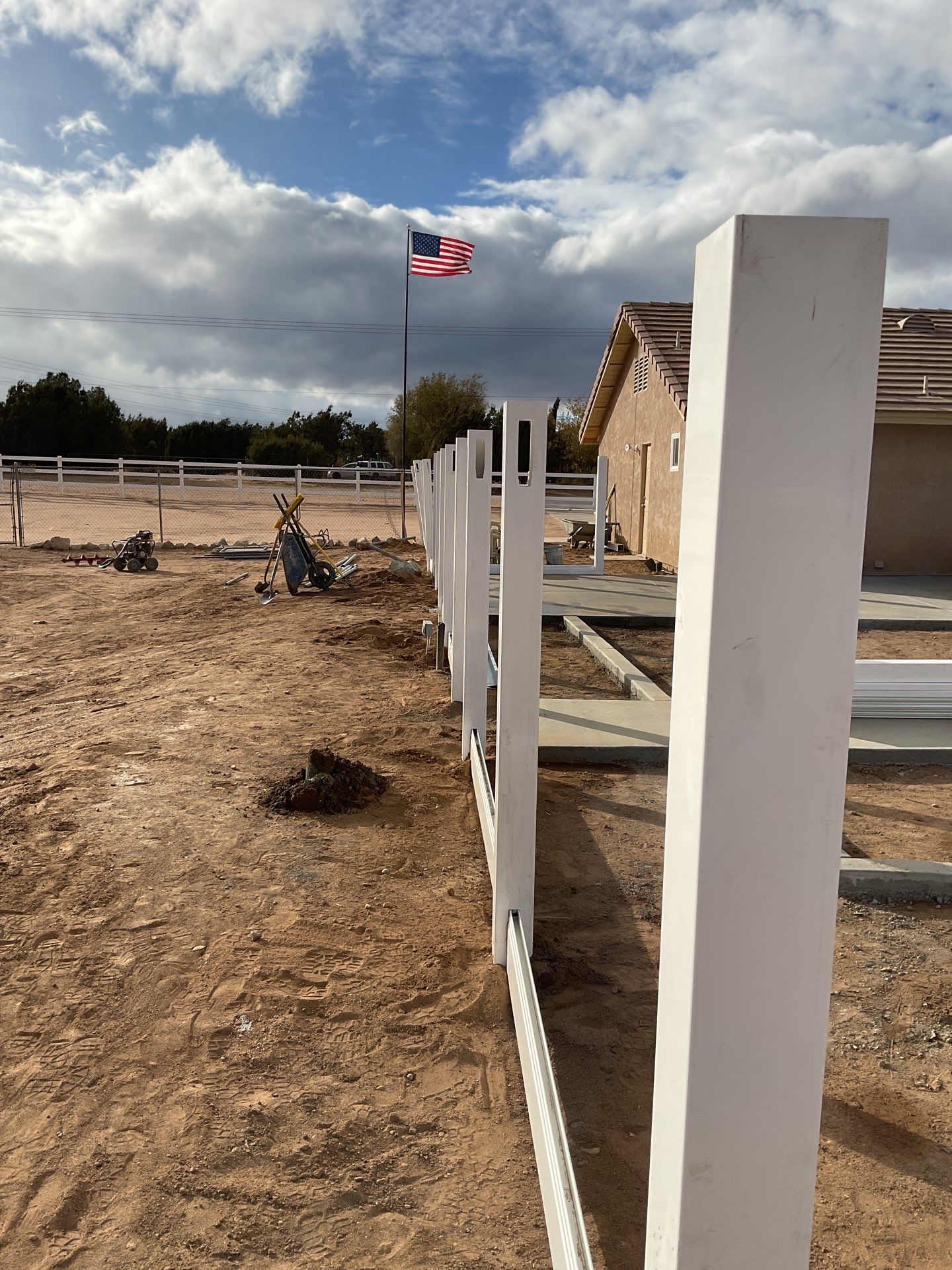Fence Installation using Vinyl by Fence Guys Inc. 