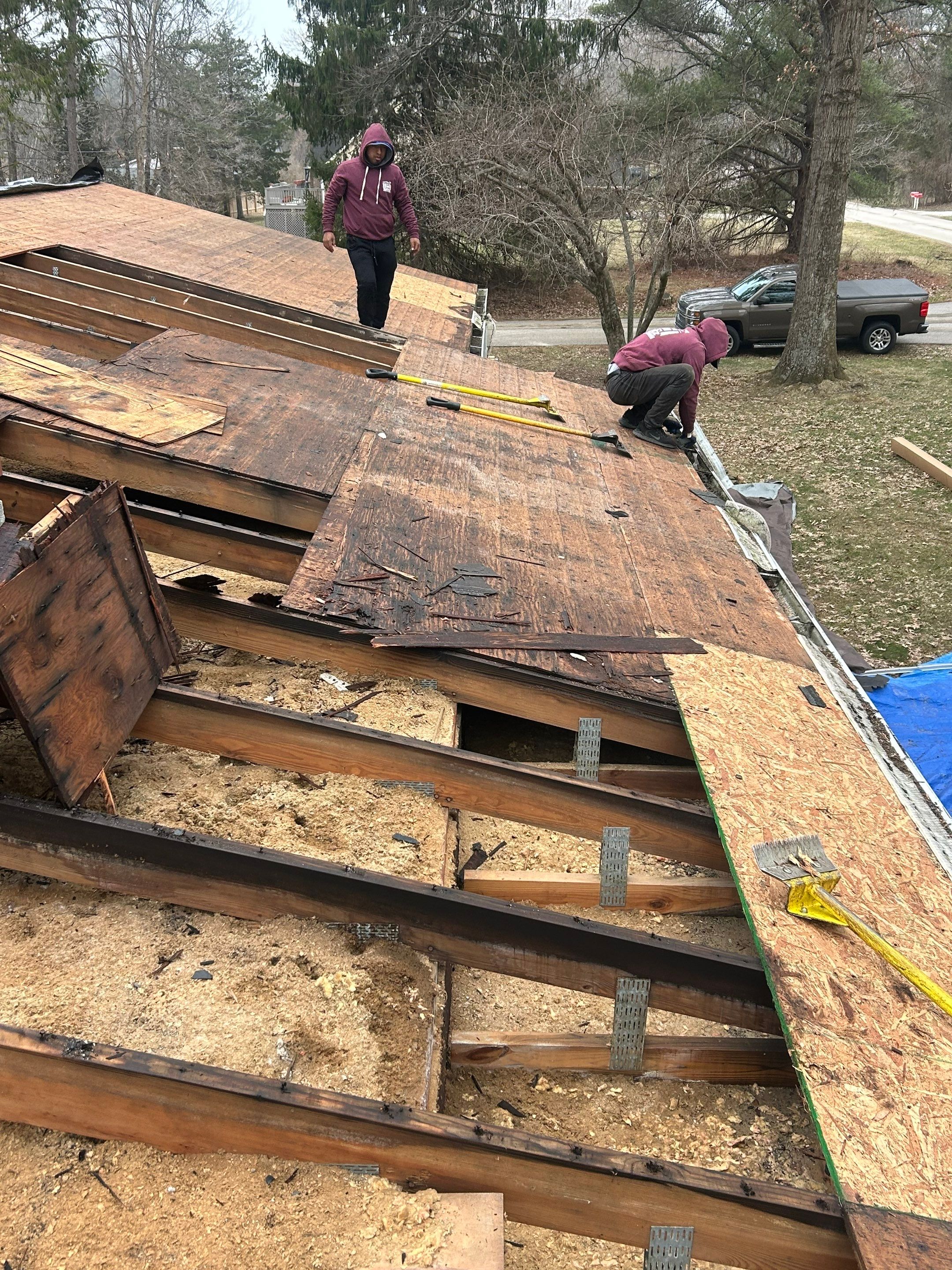 Residential Roofing Installation using Malarkey Vista AR Shingles (Black Oak) by Koontz Construction