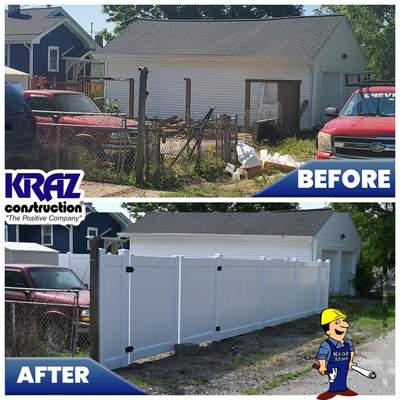 Wood to Vinyl Fence Replacement