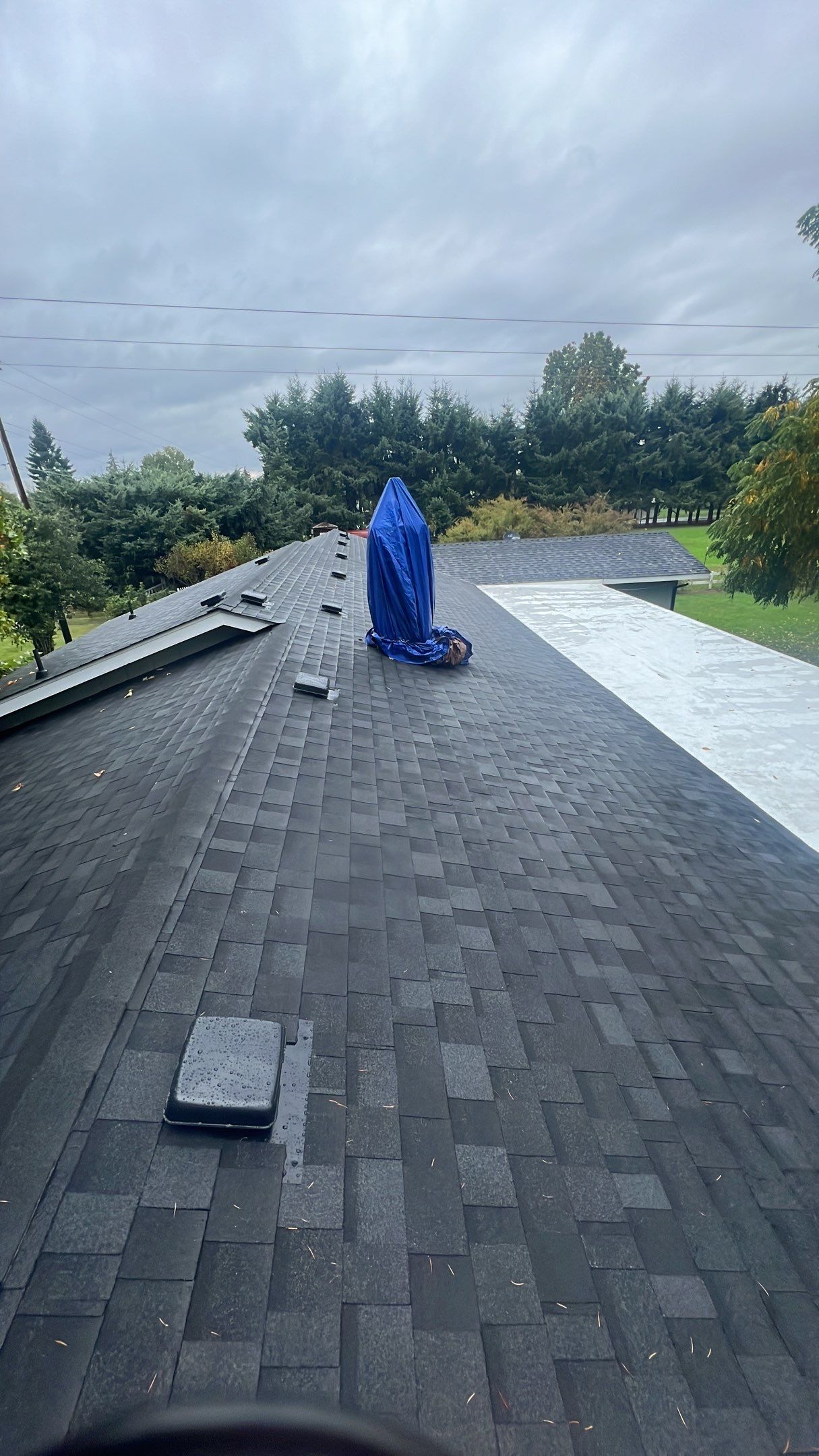 Residential Roofing Installation using IKO Dynasty (Color: Granite Black) by Orezona Building & Roofing Company, Inc.