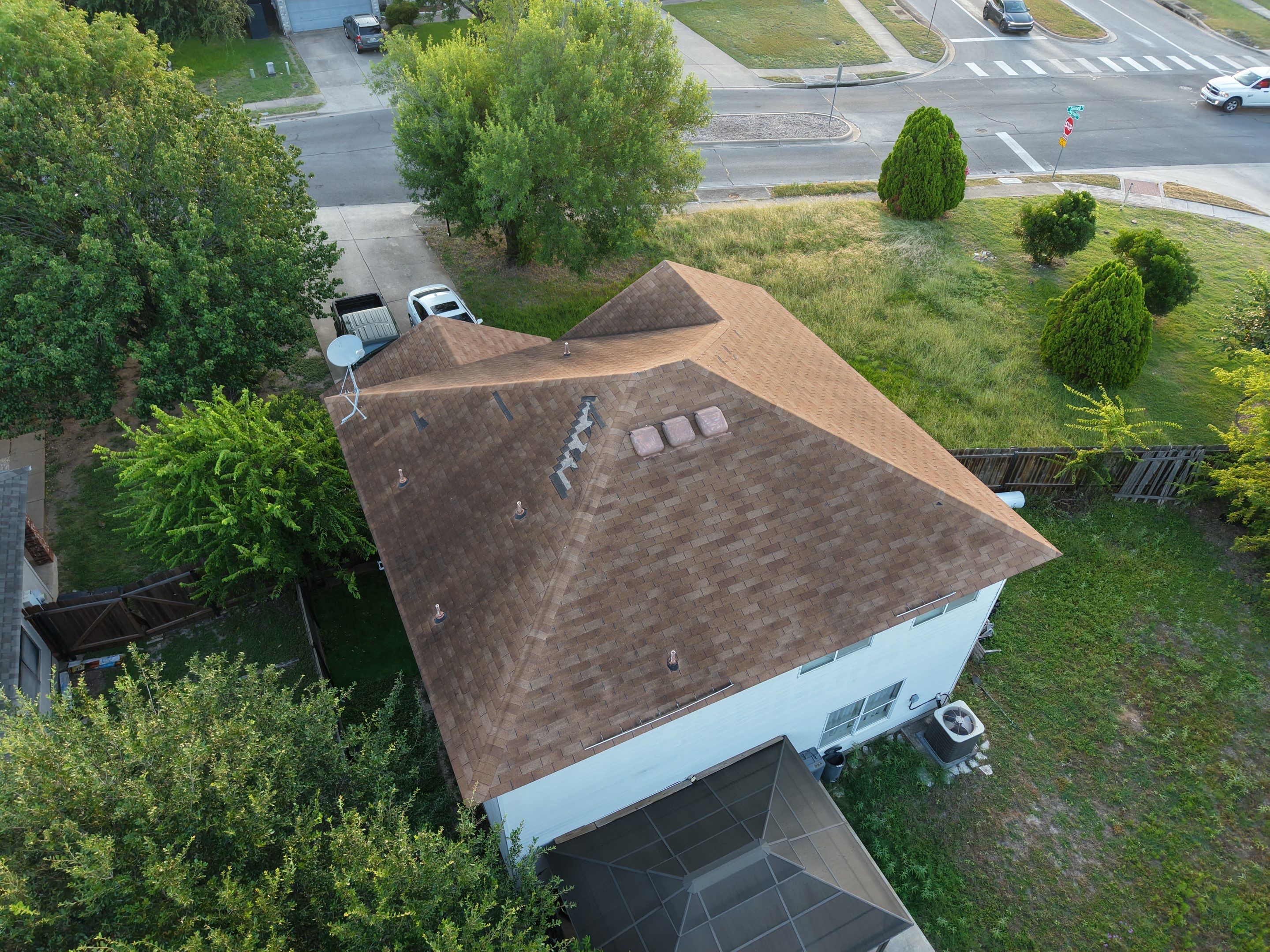 Residential Roof Replacement in Real Estate using GAF - HDZ - Hickory by Action Exteriors Austin