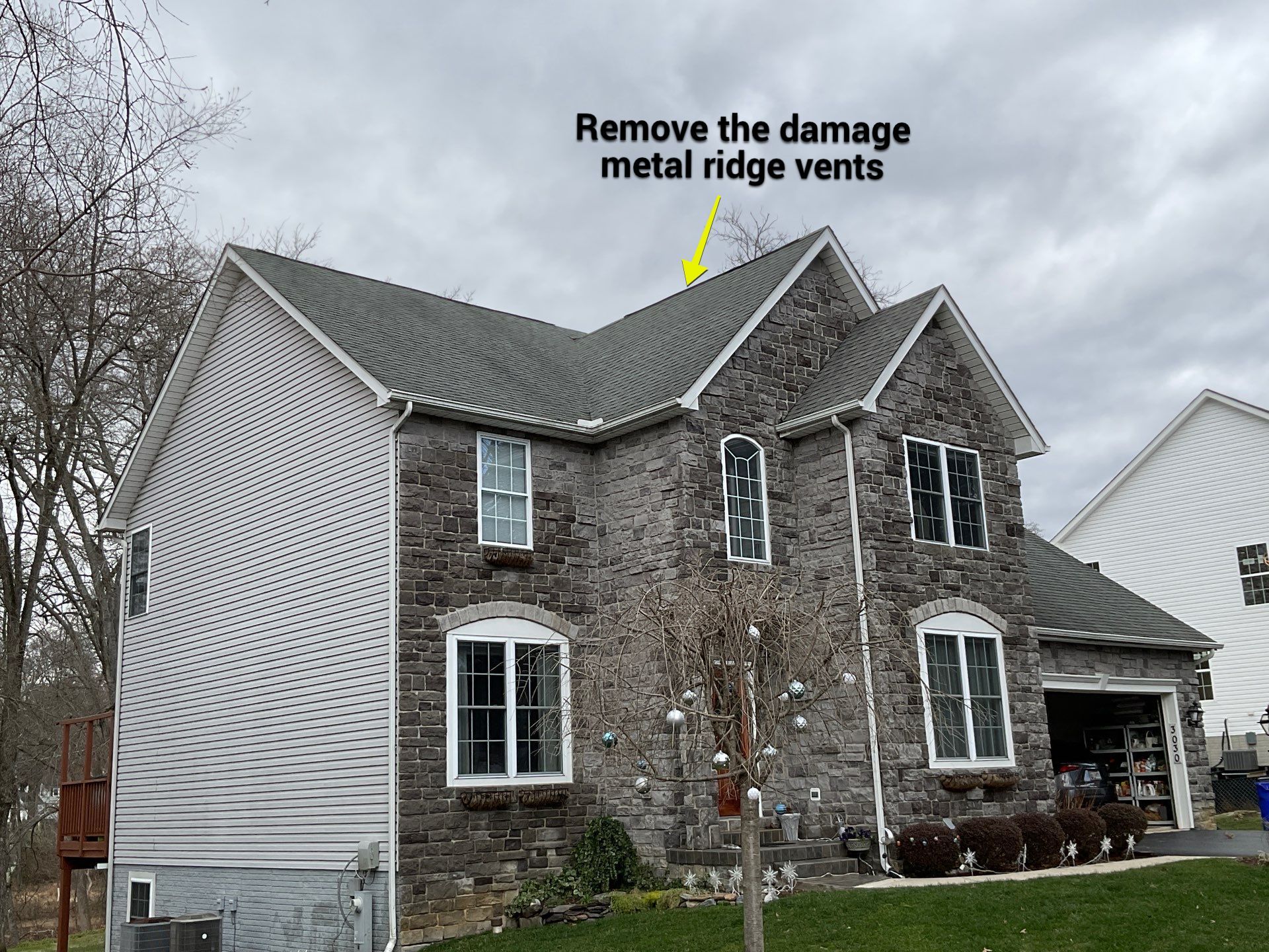 Remove the damage metal ridge vents by Alpha Design Services