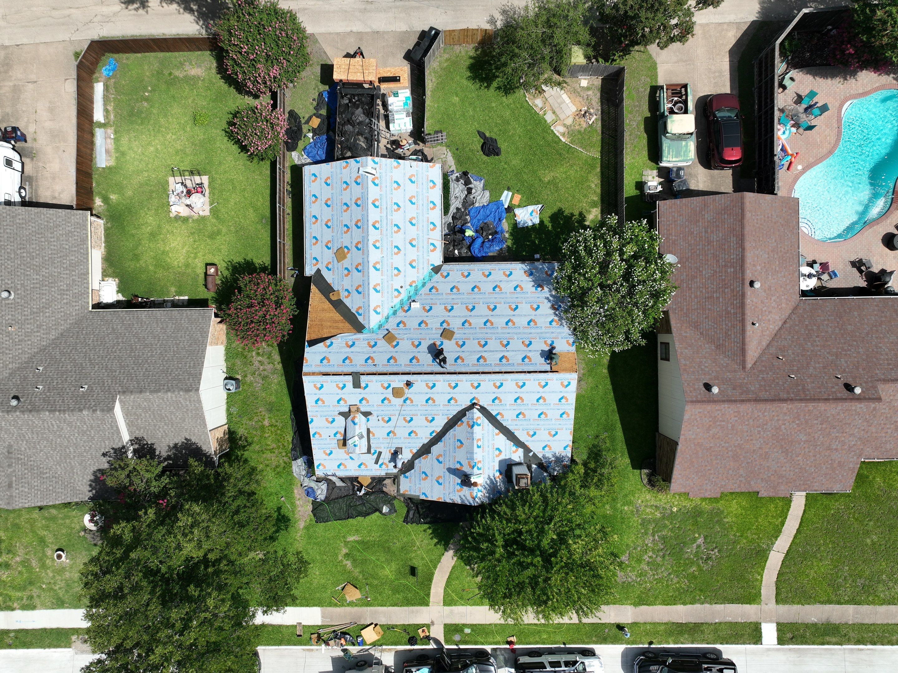 Residential Roofing Installation using Malarkey Highlander Weathered Wood Plus by OneSource Roofing and Restoration