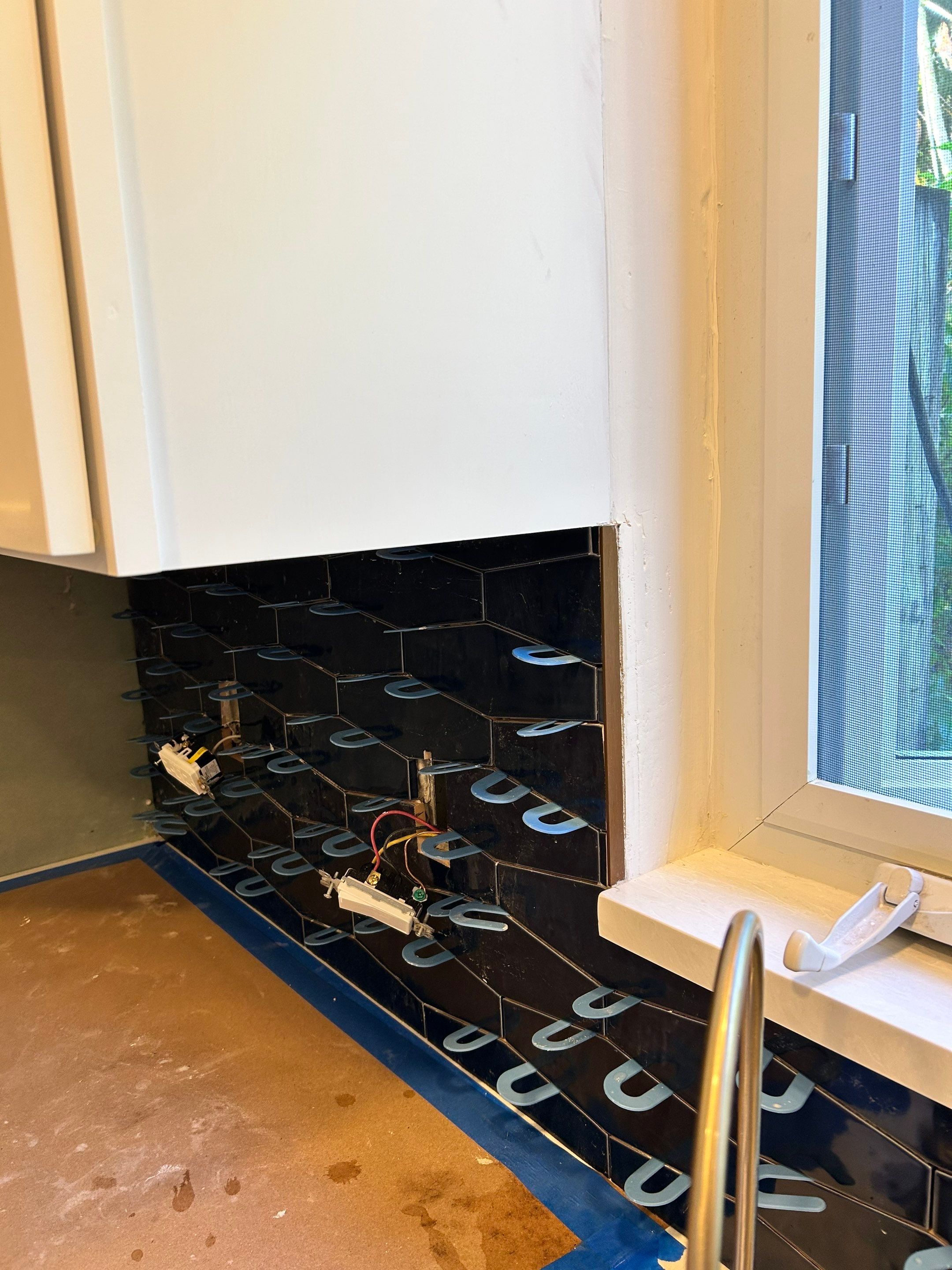 Blue Backsplash - Delray Beach by Hevi Tile