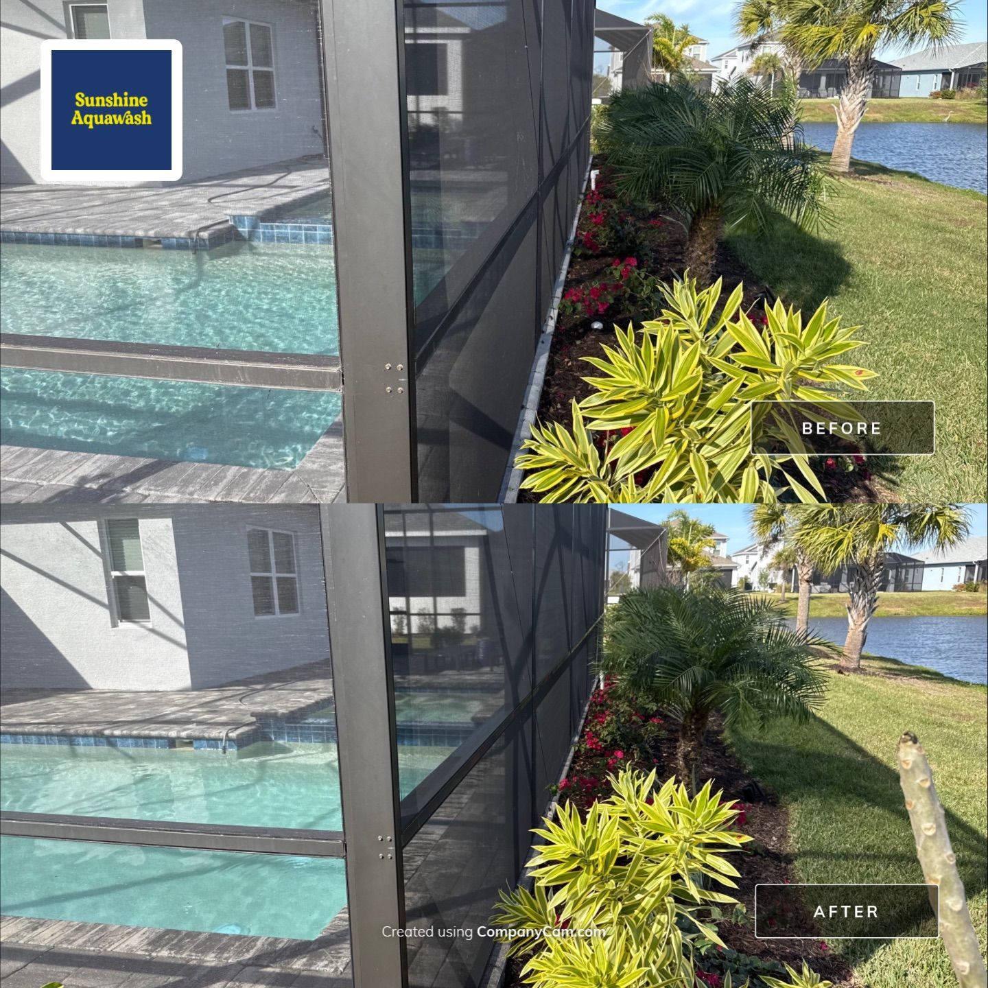 Pool Cage Screen Enclosure Cleaning in Canoe Creek – Parrish, FL by Sunshine AquaWash