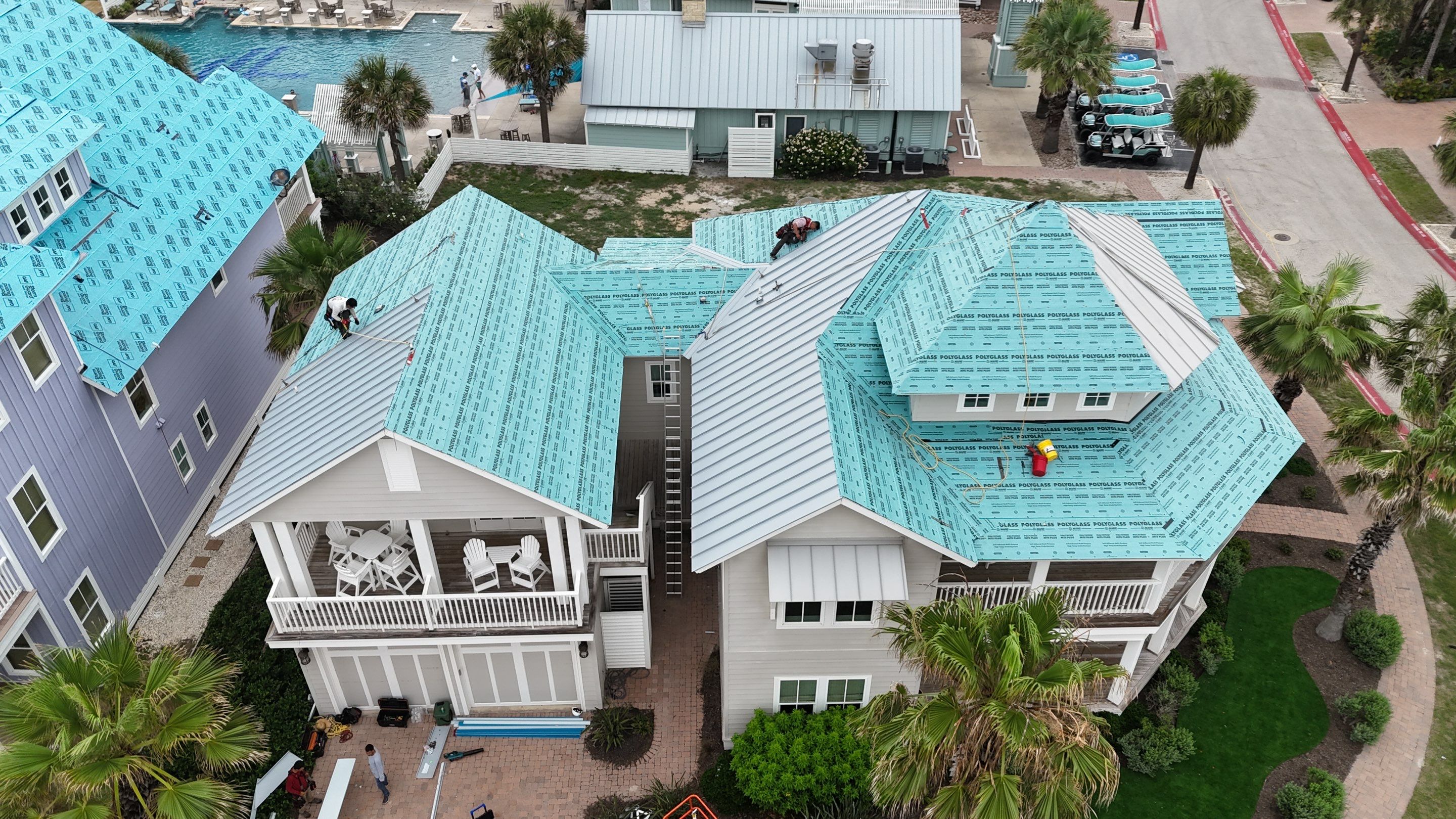 Residential Roof Replacement using 24 GA Double-Lock - Match Dove Grey by Action Exteriors Austin