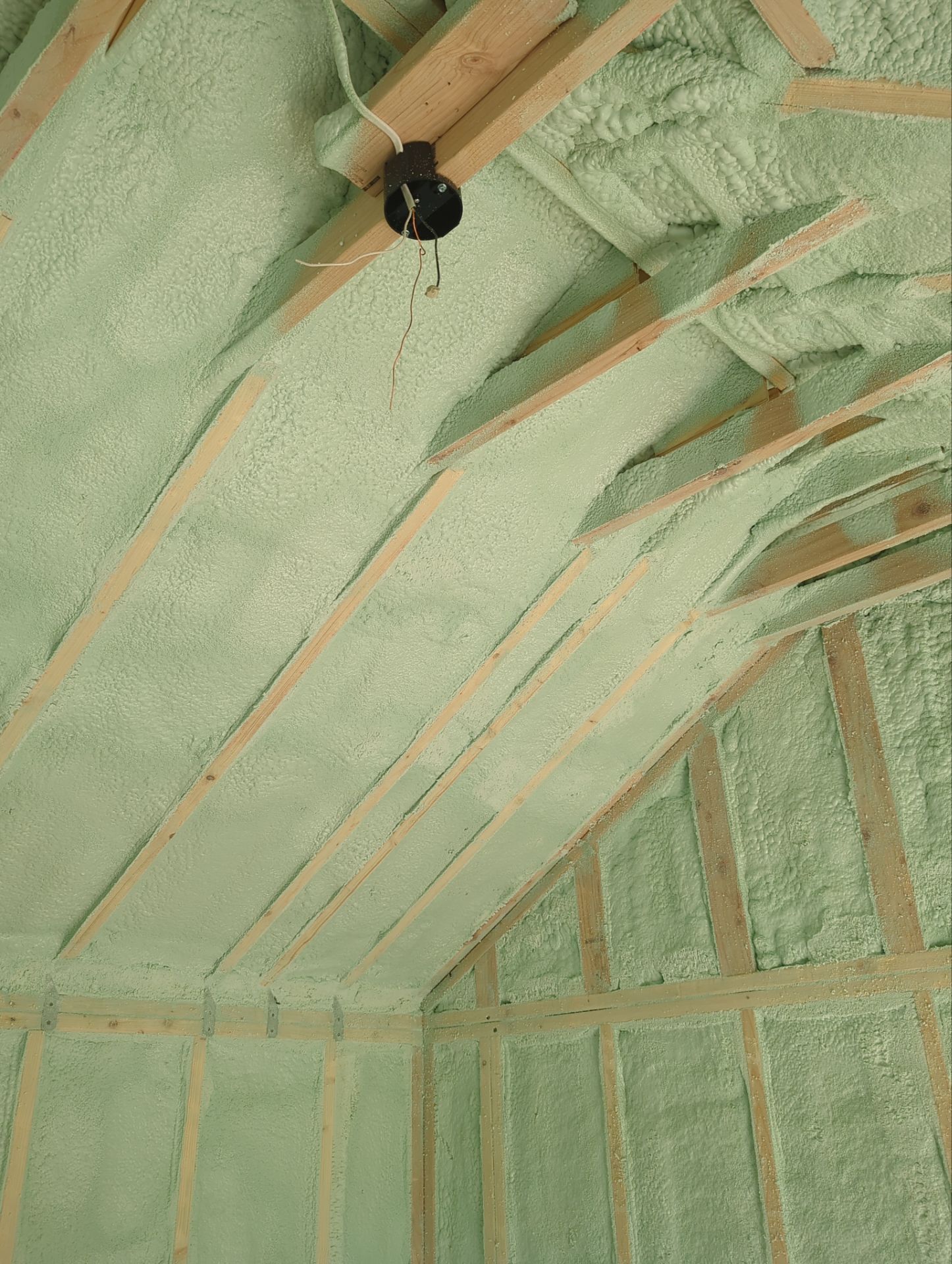 Exterior Walls using Closed Cell Spray Foam by NYS Foam & Energy