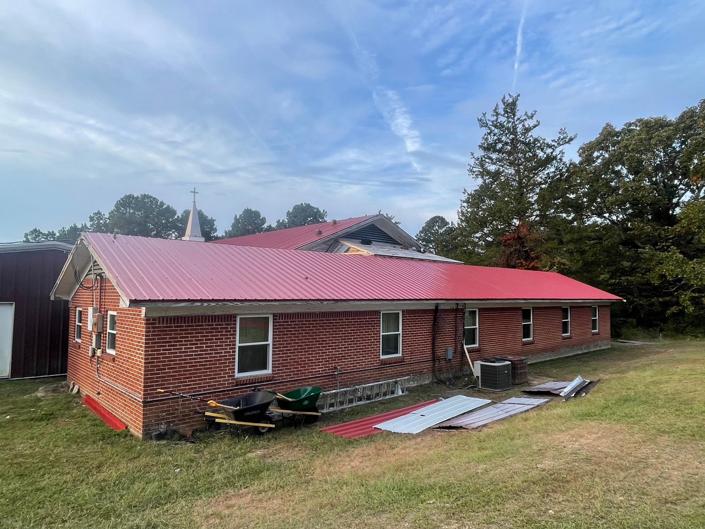 Residential Metal Roof Replacement using Reed's Metals: 26 GA. Colored Residential Metal Panels (Barn Red) by Hostetler Roofing