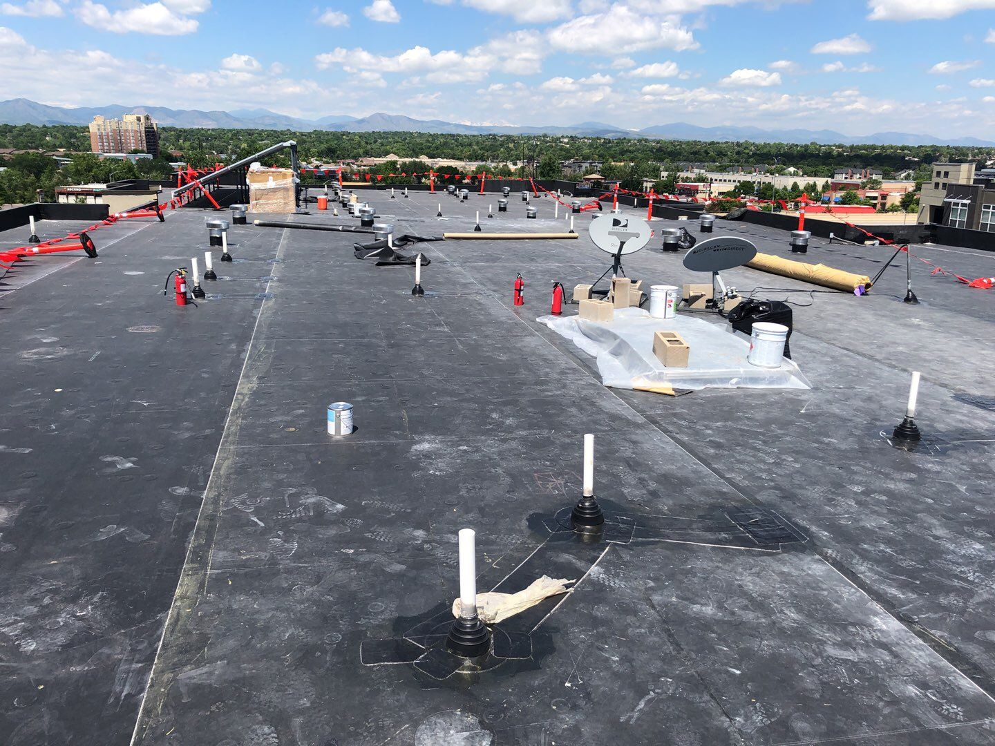 Commercial Roofing Installation using MuleHide EPDM .60 - BLACK by A to Z Roofing