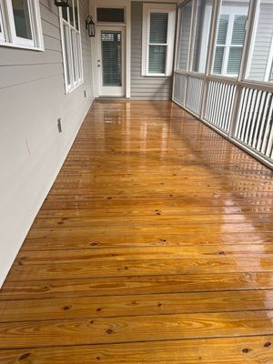 Coated Deck using Wood Sealant