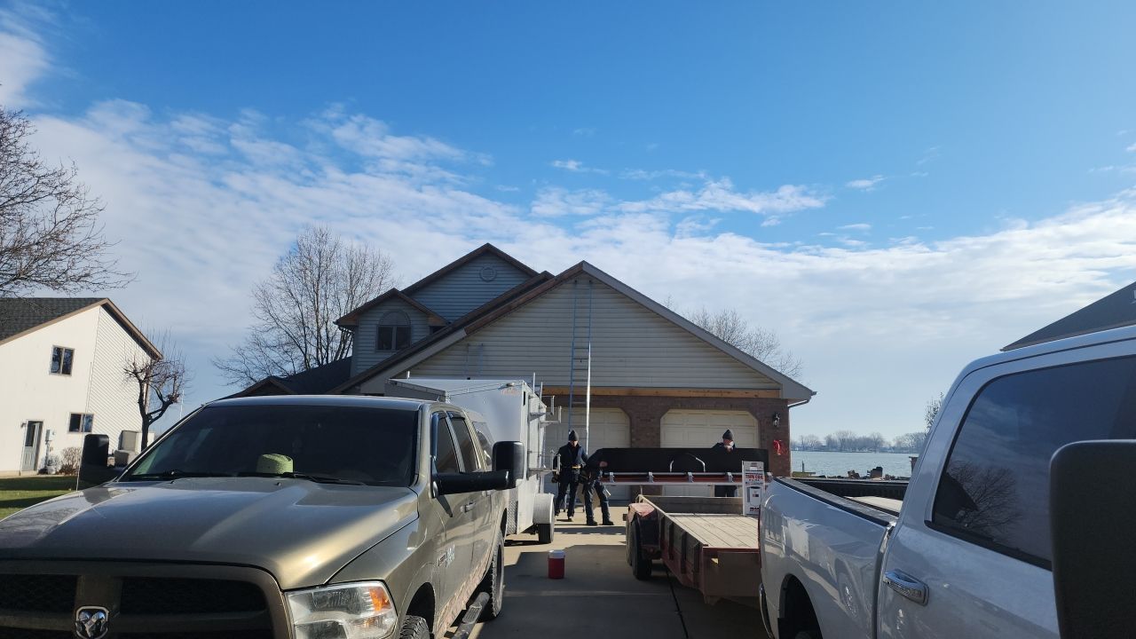 Residential fascia replacement using Clay trim coil by Nitro Roofing and Construction