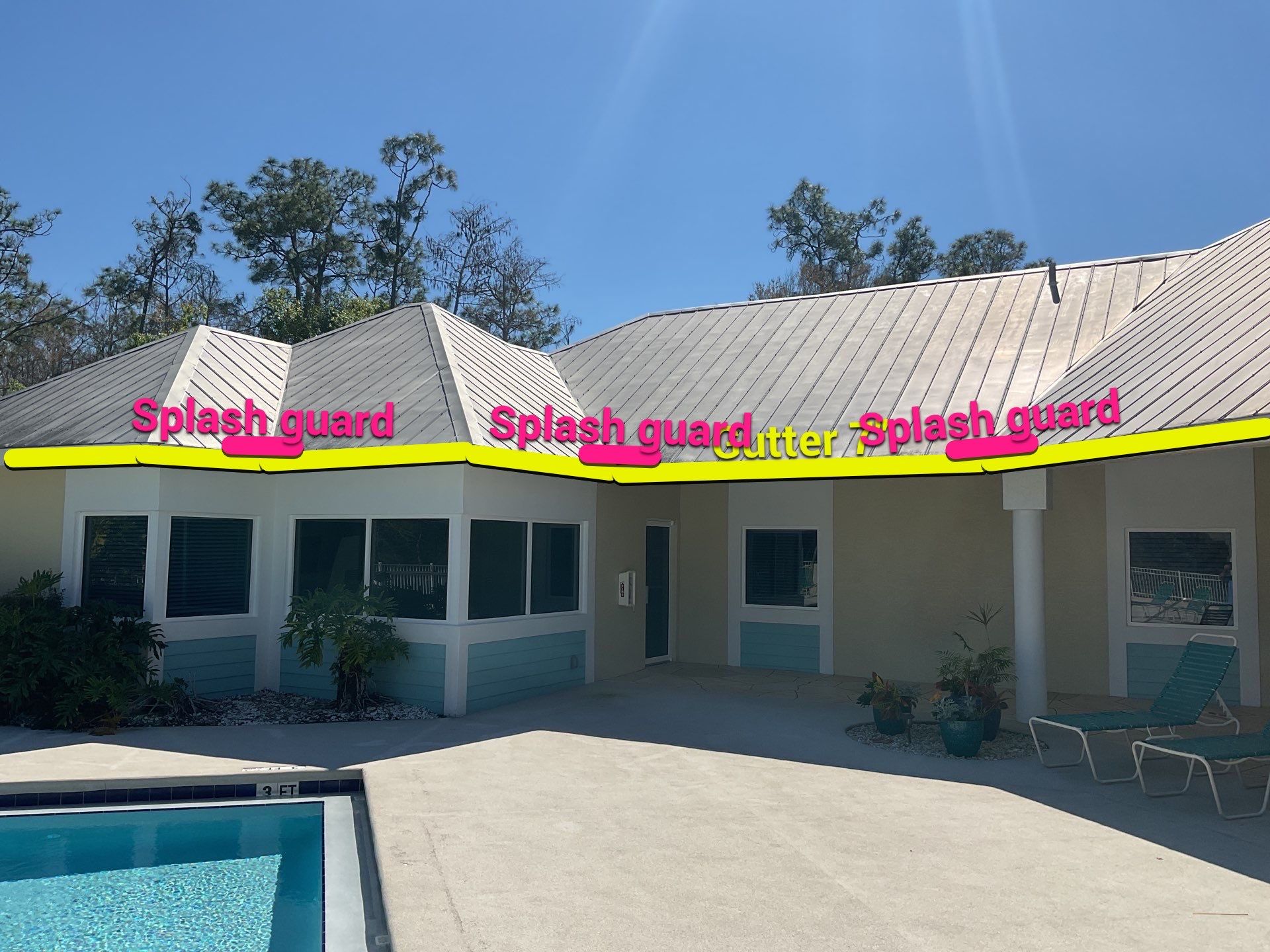 White K-Style Gutters in Fort Myers FL by Gutter Professors
