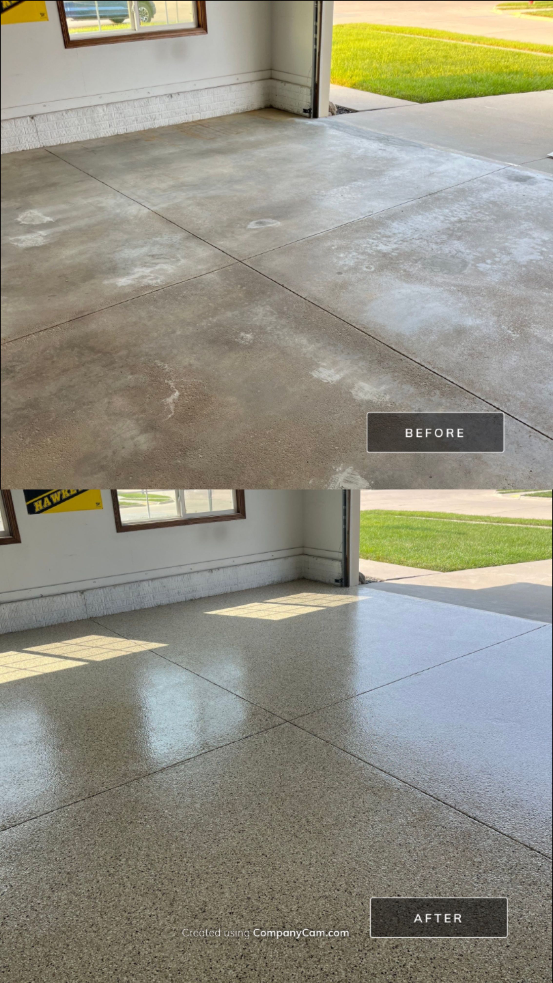 Bondurante Driftwood Garage Floor Coatings by Revival Concrete Coatings