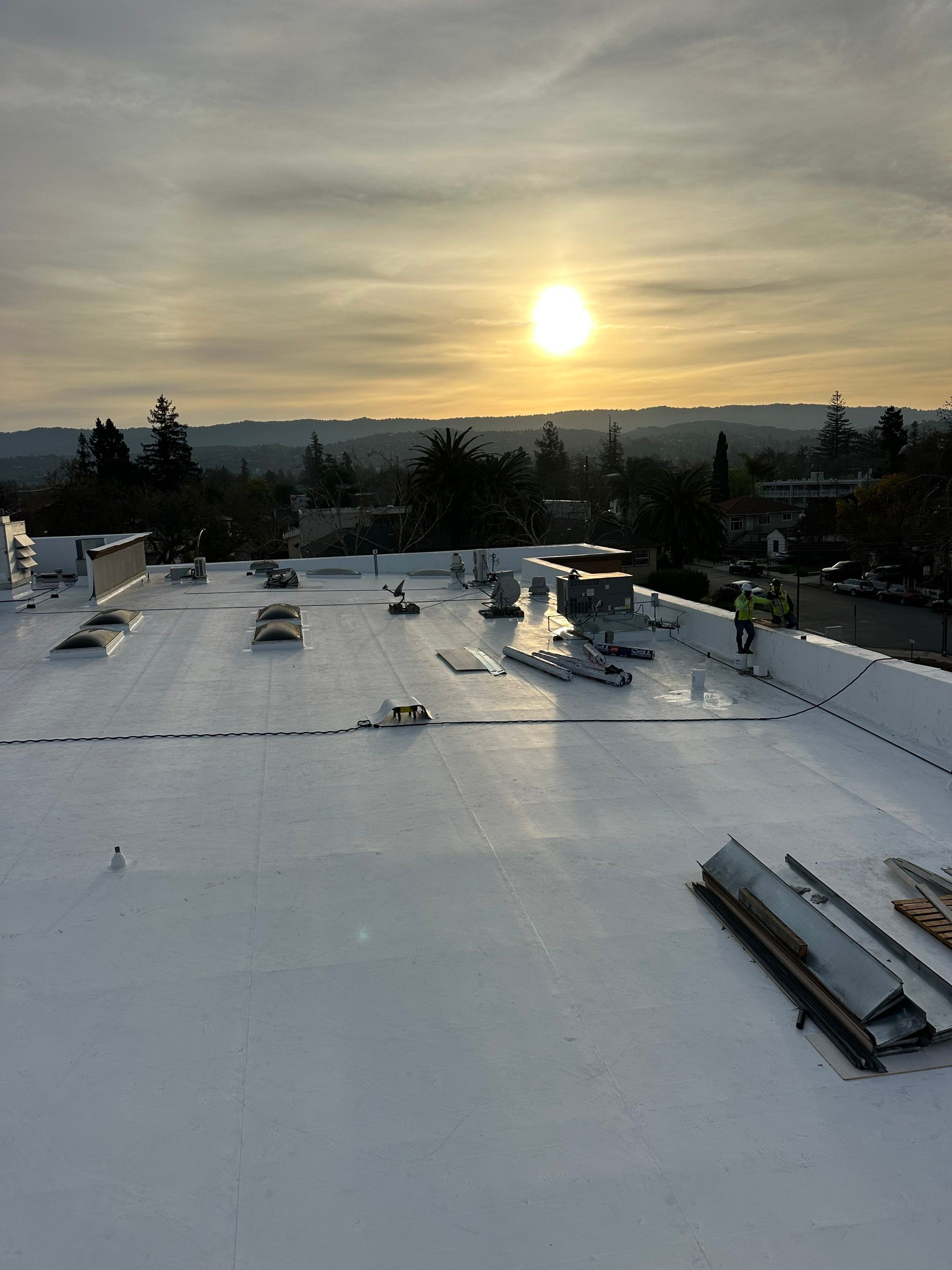 Project in Redwood City, CA by Sanchez Single Ply Roofing