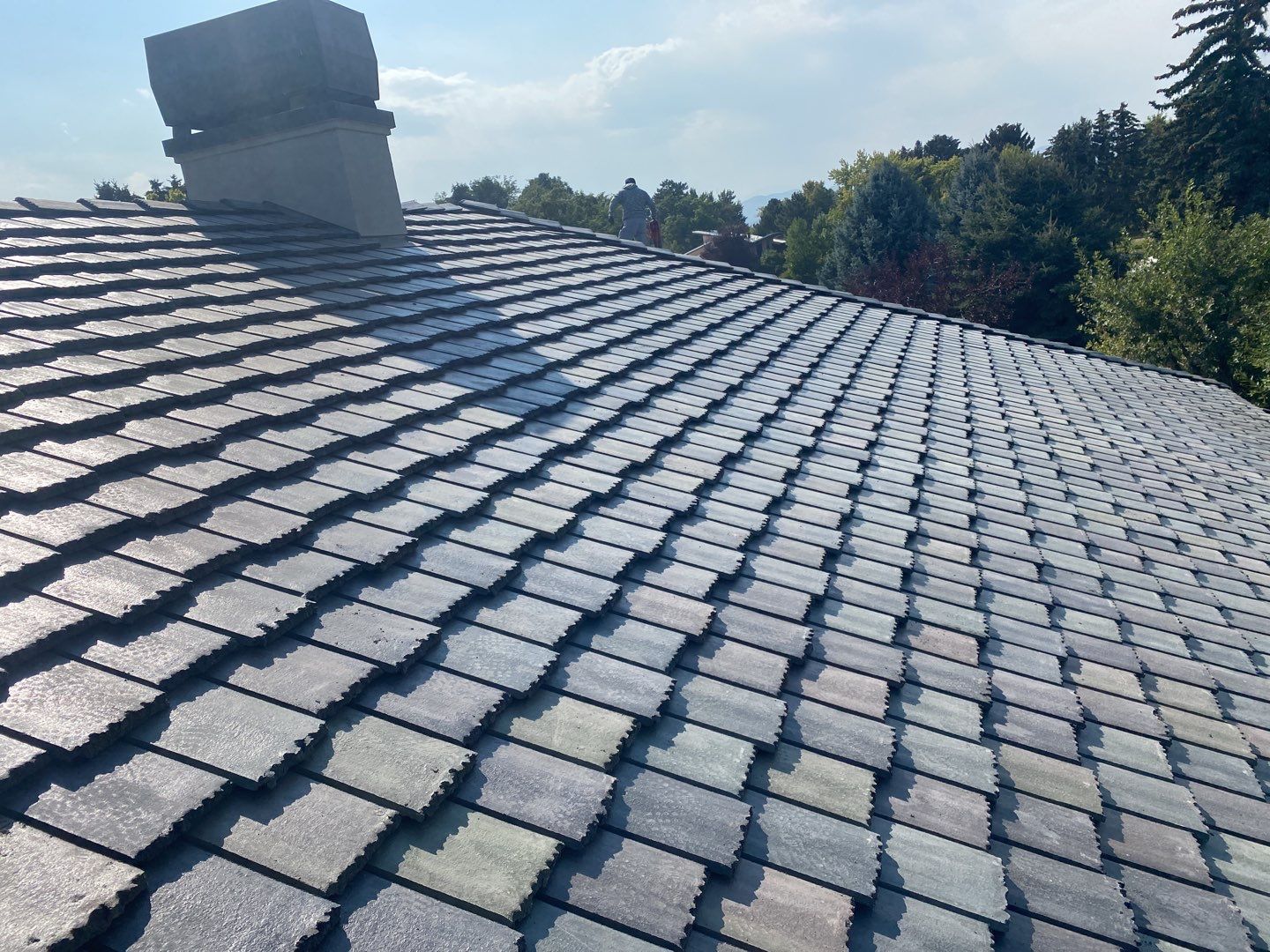 Residential Roofing Installation using Bartile Slate by A to Z Roofing