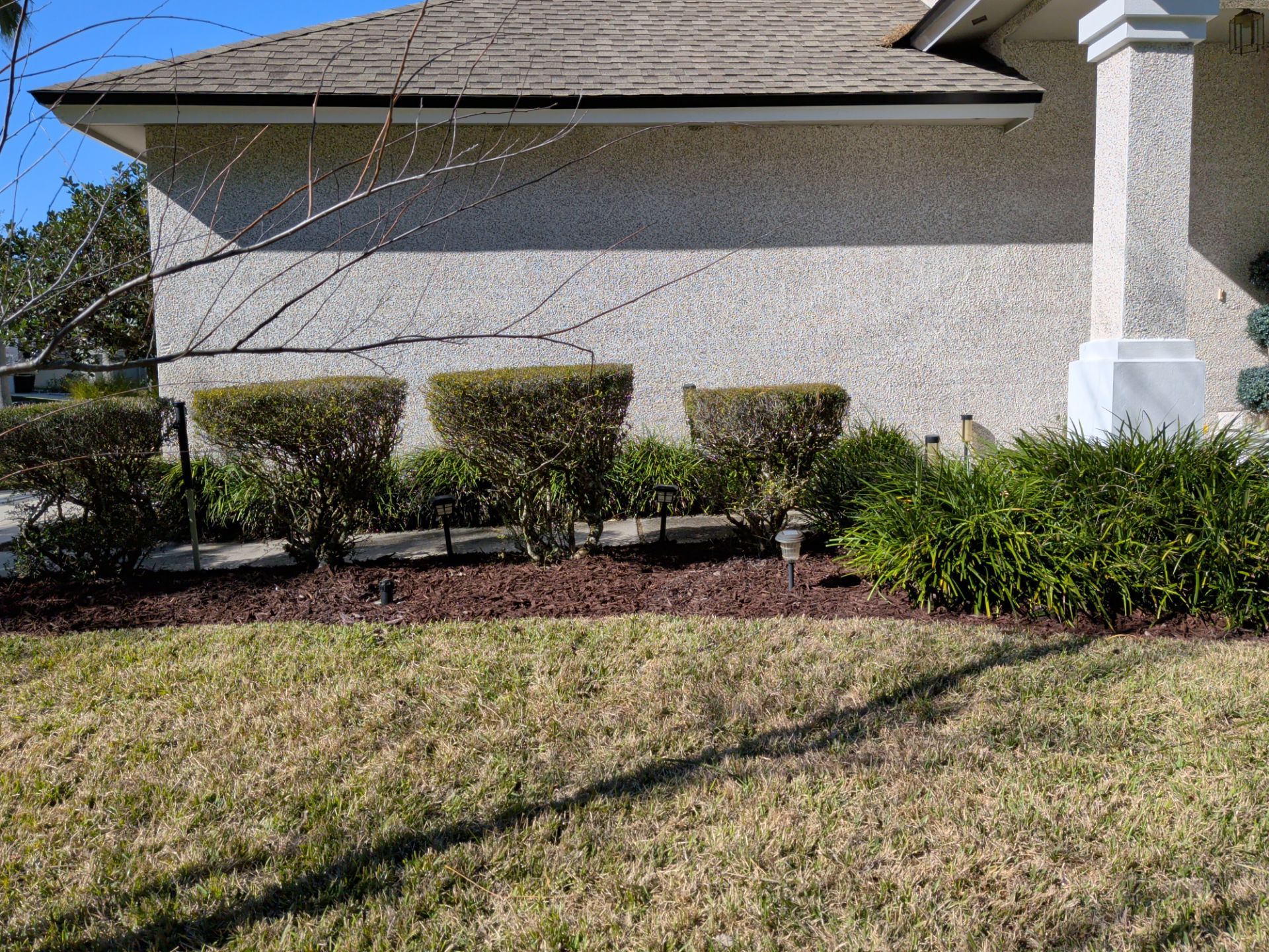 Flower Bed Cleanup & Mulch Preparation — Jacksonville Beach by Harmoni Home Services