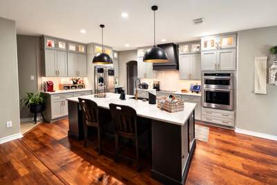 New Braunfels Kitchen Remodel | Custom Two-Tone Cabinets & Statement Island