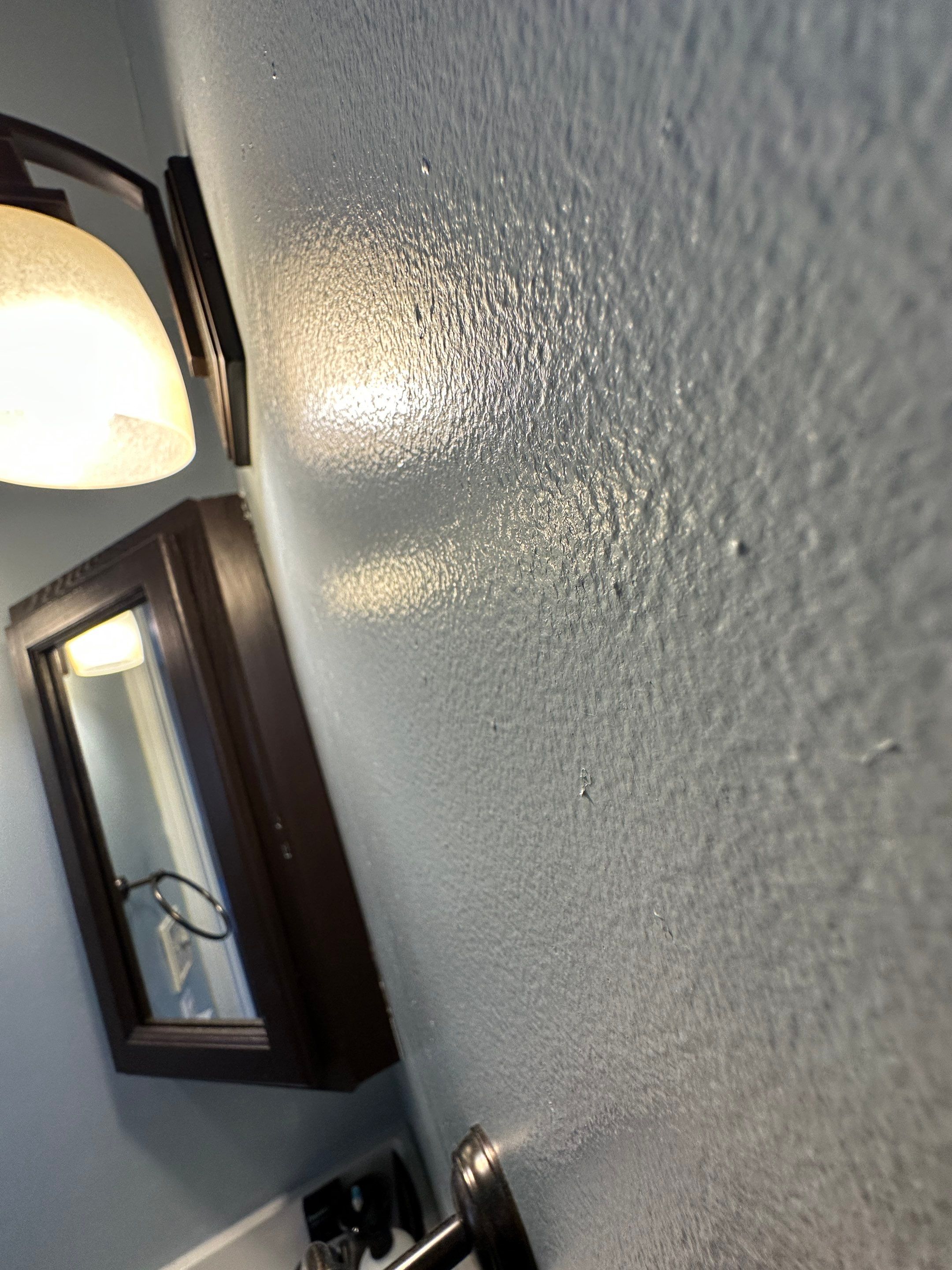 Bathroom-drywall repair and repaint by Herrera’s Bay Area Painting inc.