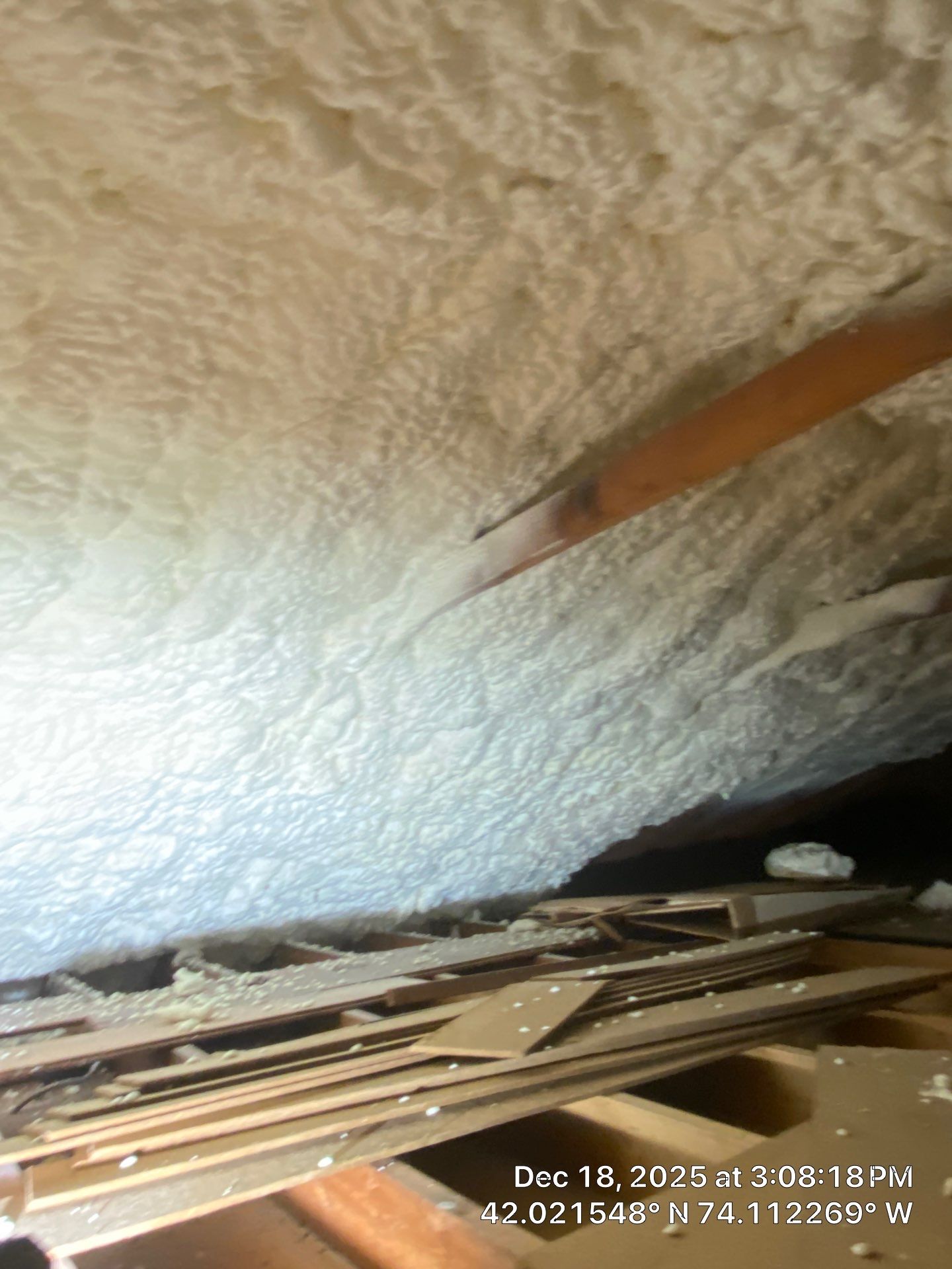Attic Insulation using open cell spray foam by NYS Foam & Energy