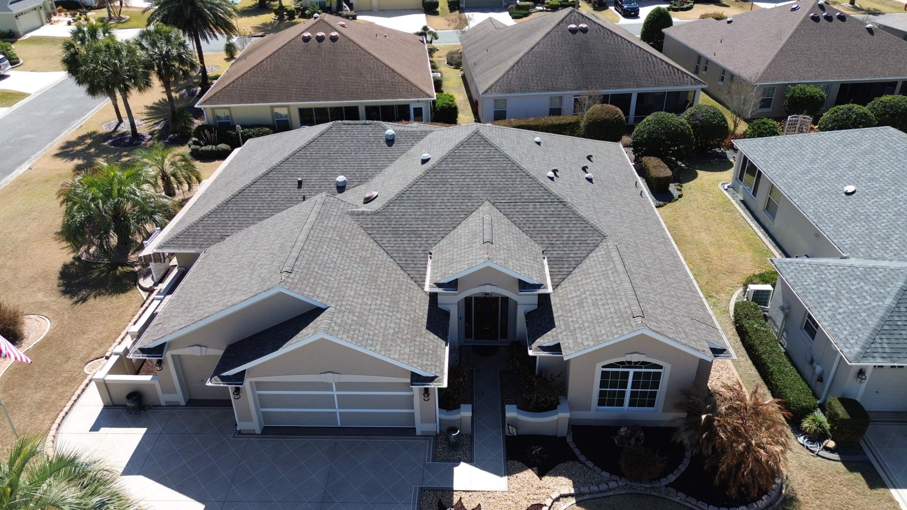 Residential reroof in The Villages FL by Gold Key Roofing