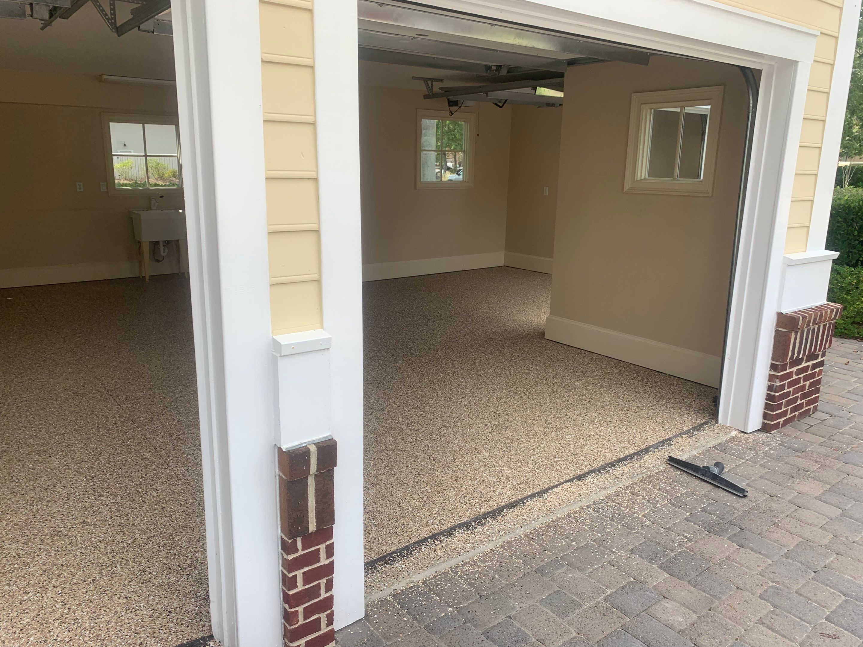Garage TransFLOORmation using Sandstone by Innovative Concrete Coatings 