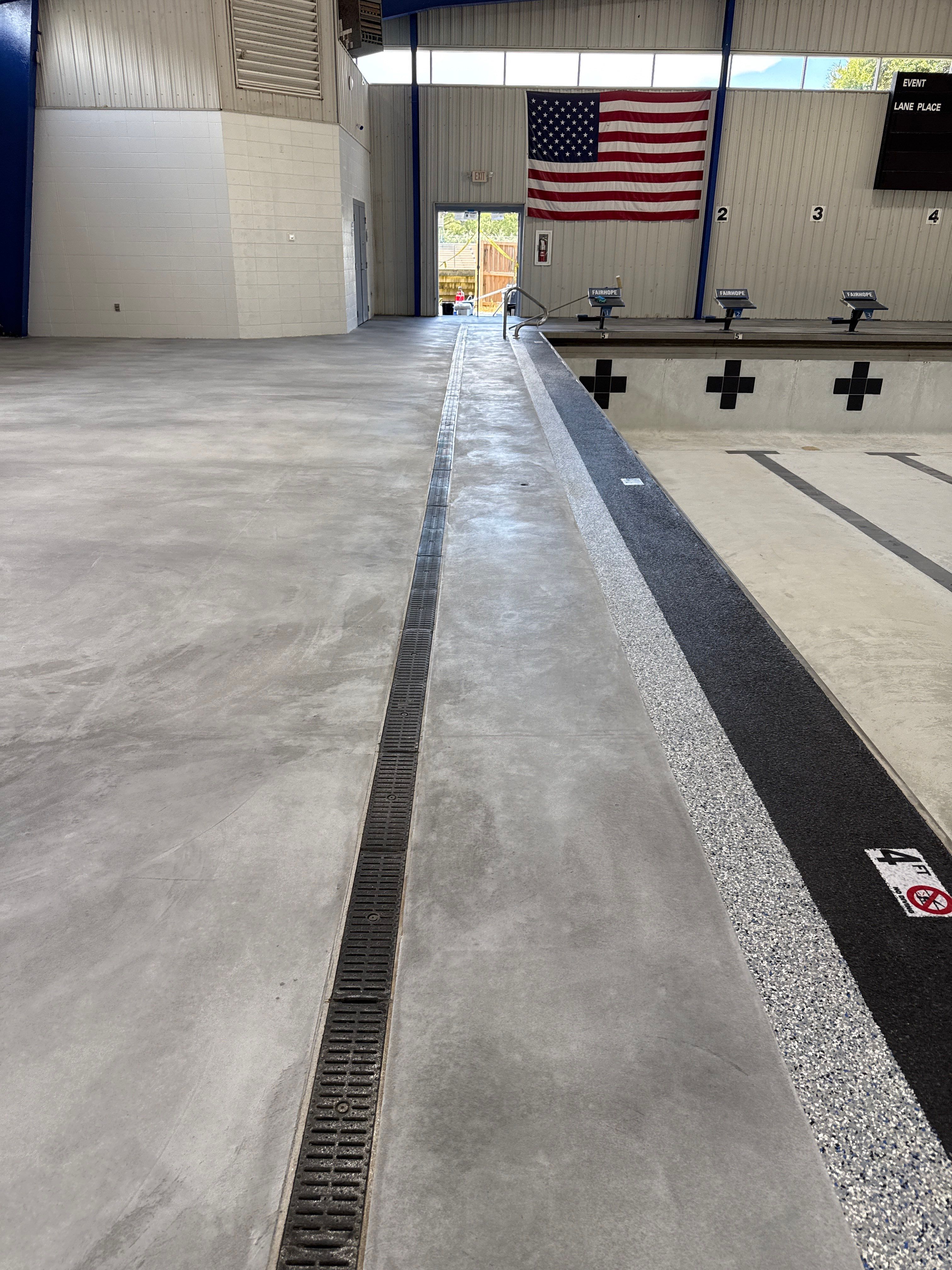 Commercial Pool Deck Restoration in Fairhope by Cornerstone Hard Surface Restoration