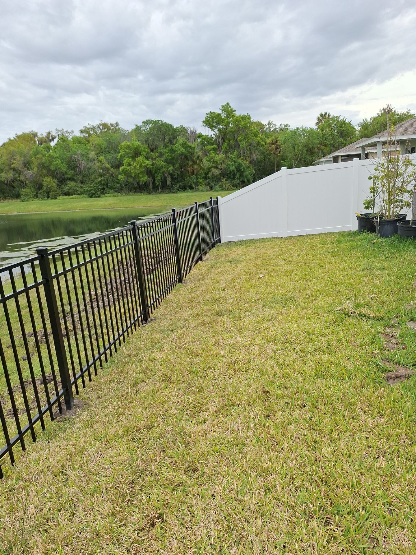 Vinyl Fence Installation using Vinyl Fence and Black 3 Rail Aluminum Fence  by Asap fence and gates, LLC
