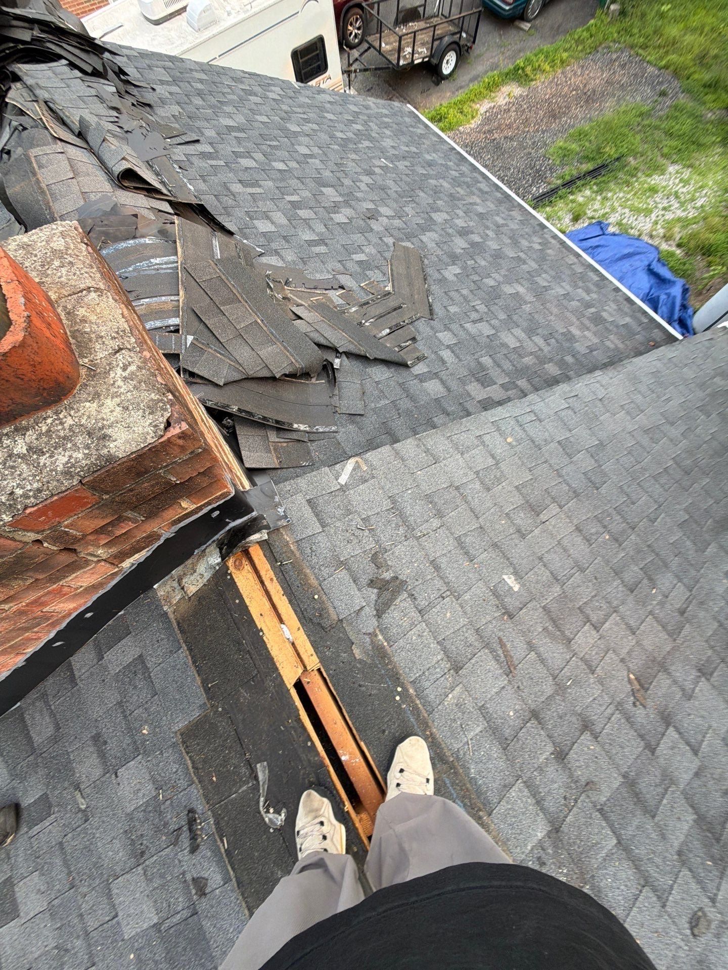 Asphalt Shingle Roof Replacement and Gutter Installation in Richmond by Cade Construction