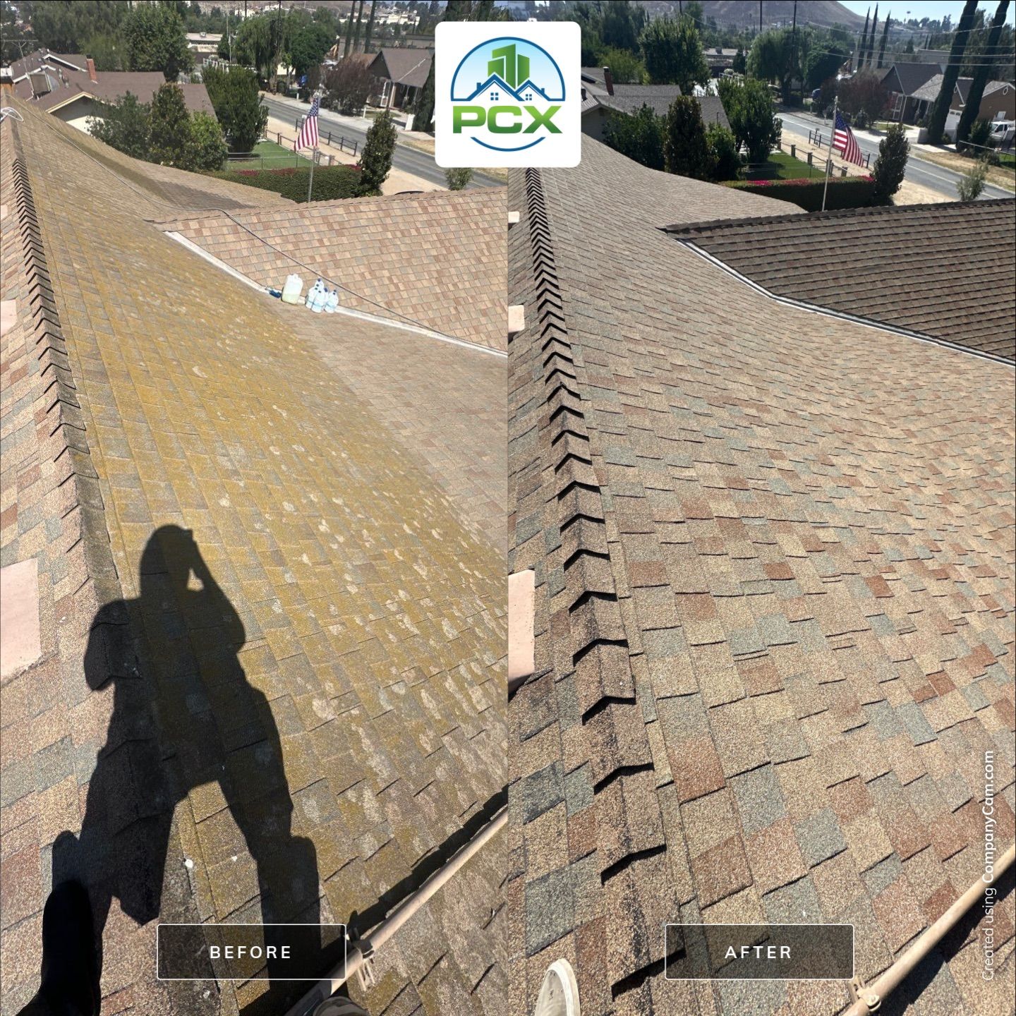 Norco Shingle Roof Soft Wash by Property Cleaning Experts, LLC