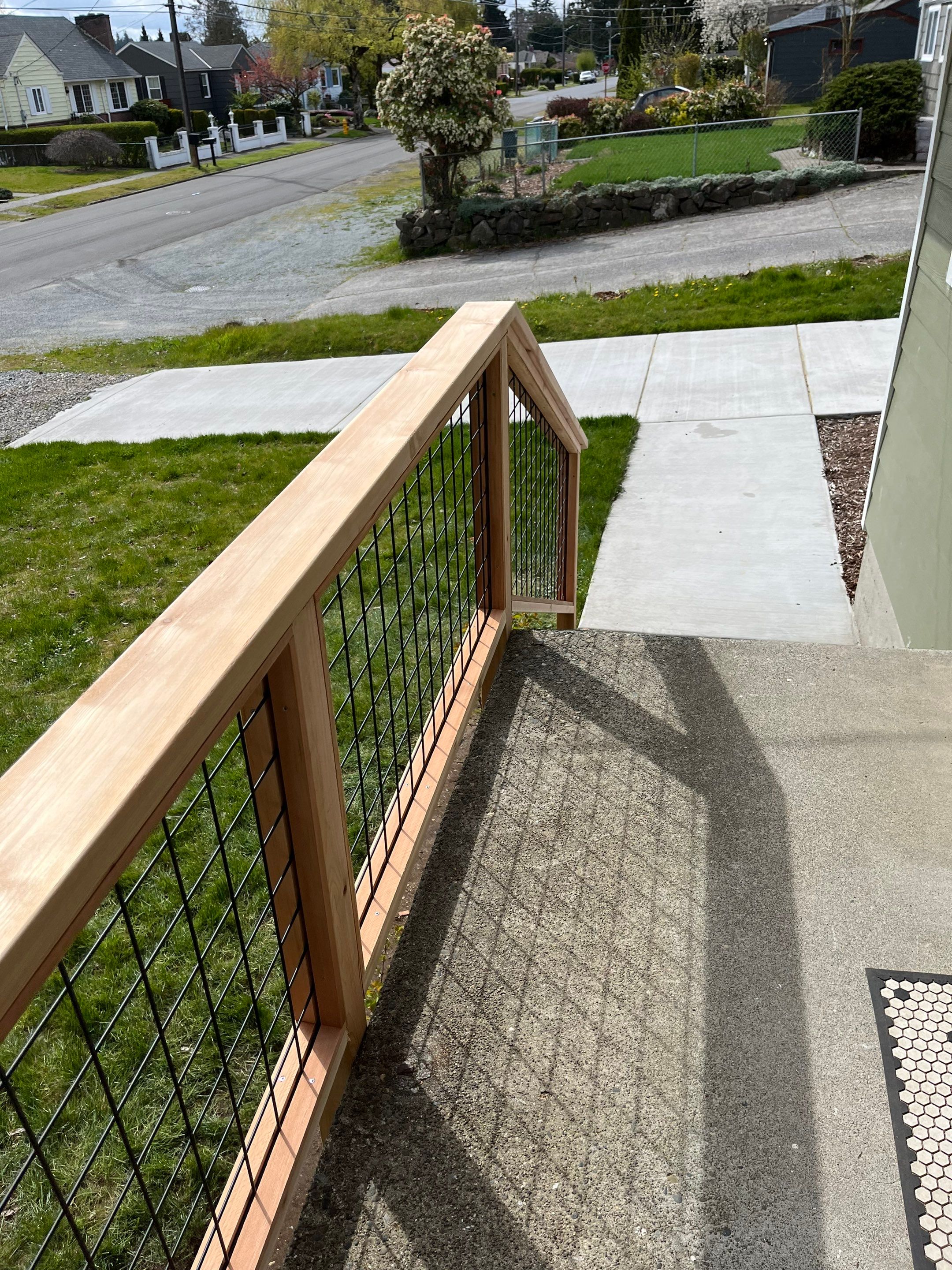 Burien Hogwire Railing  by Alki deck builders 