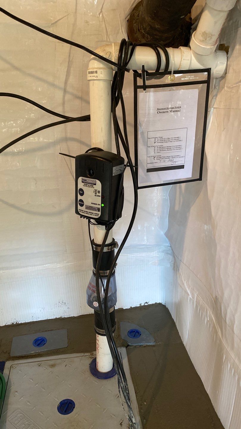 Interior Basement Waterproofing System by Toledo Basement Repair 