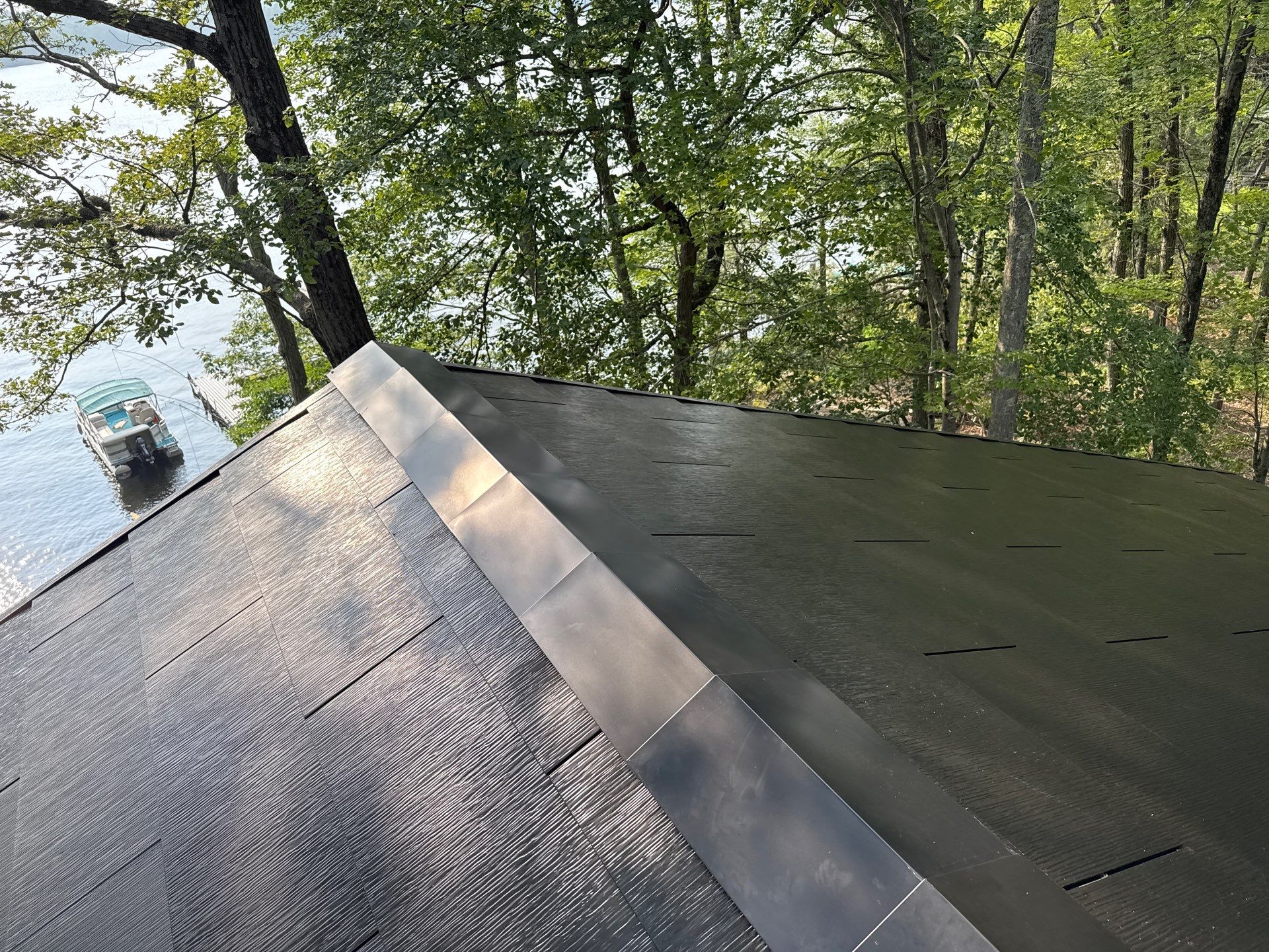 Stunning Tesla Solar Roof Cabin in the Woods by American Home Contractors
