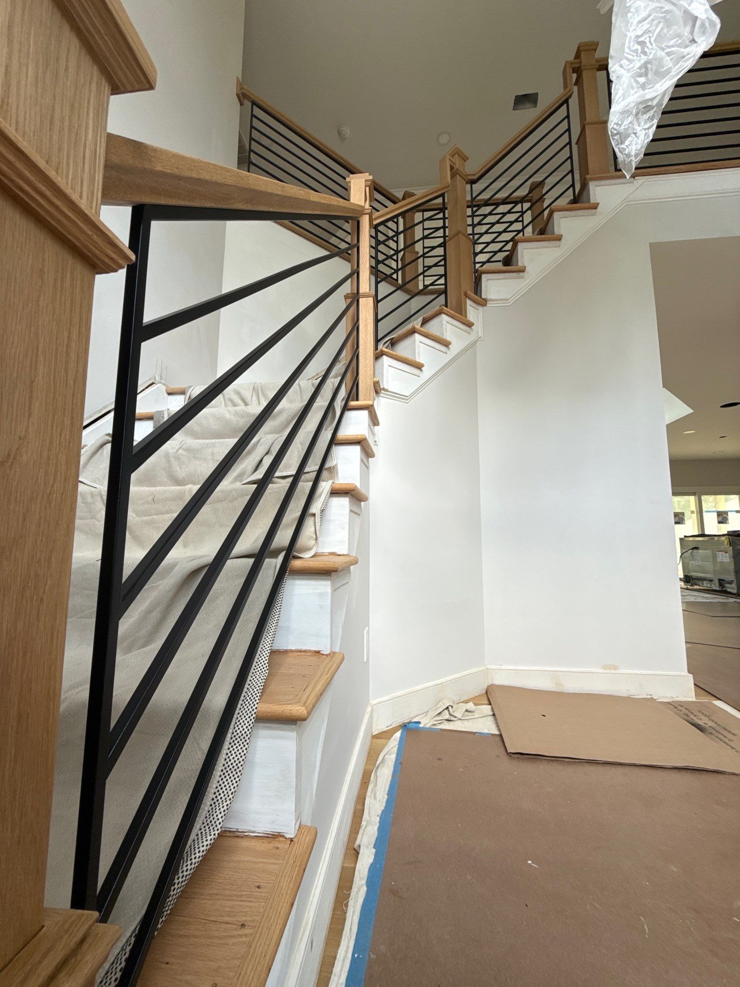 Horizontal Iron Interior Railings – Potomac, MD by Capitol Iron Works