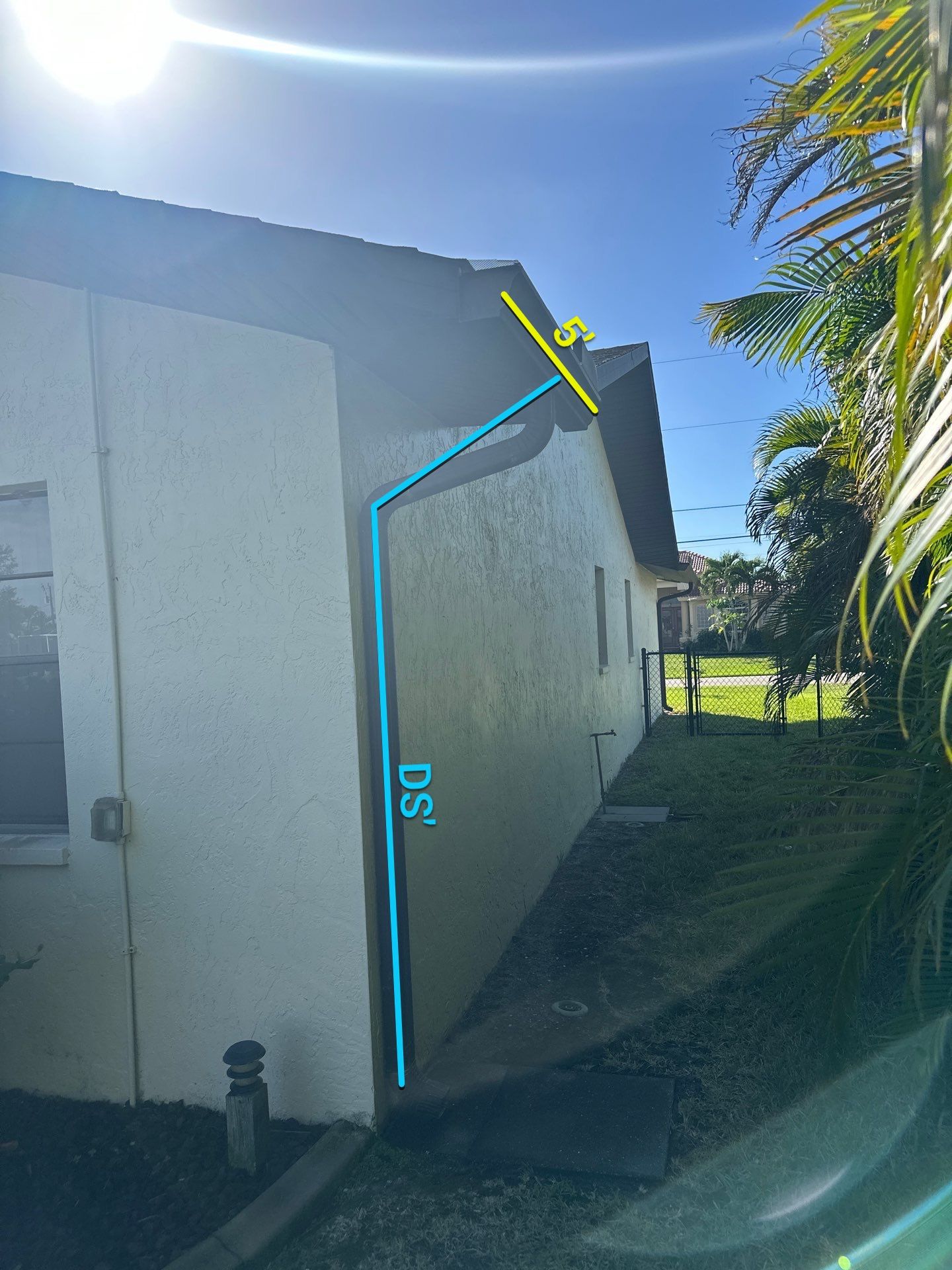 6-inch Aluminum Bronze Seamless Project with Downspouts, Splash Guards. Soffit&Fascia in Cape Coral FL by Gutter Professors