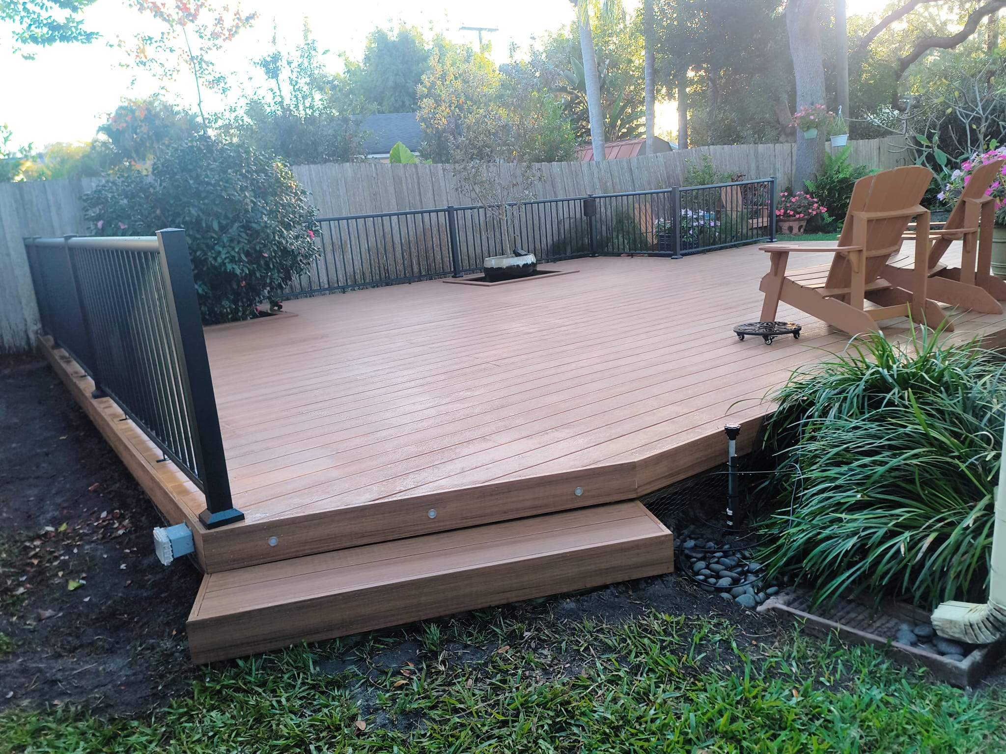 Luxury Multi-Level Deck | Deckorators Voyage Mineral-Based Composite by Orlando pergolas 