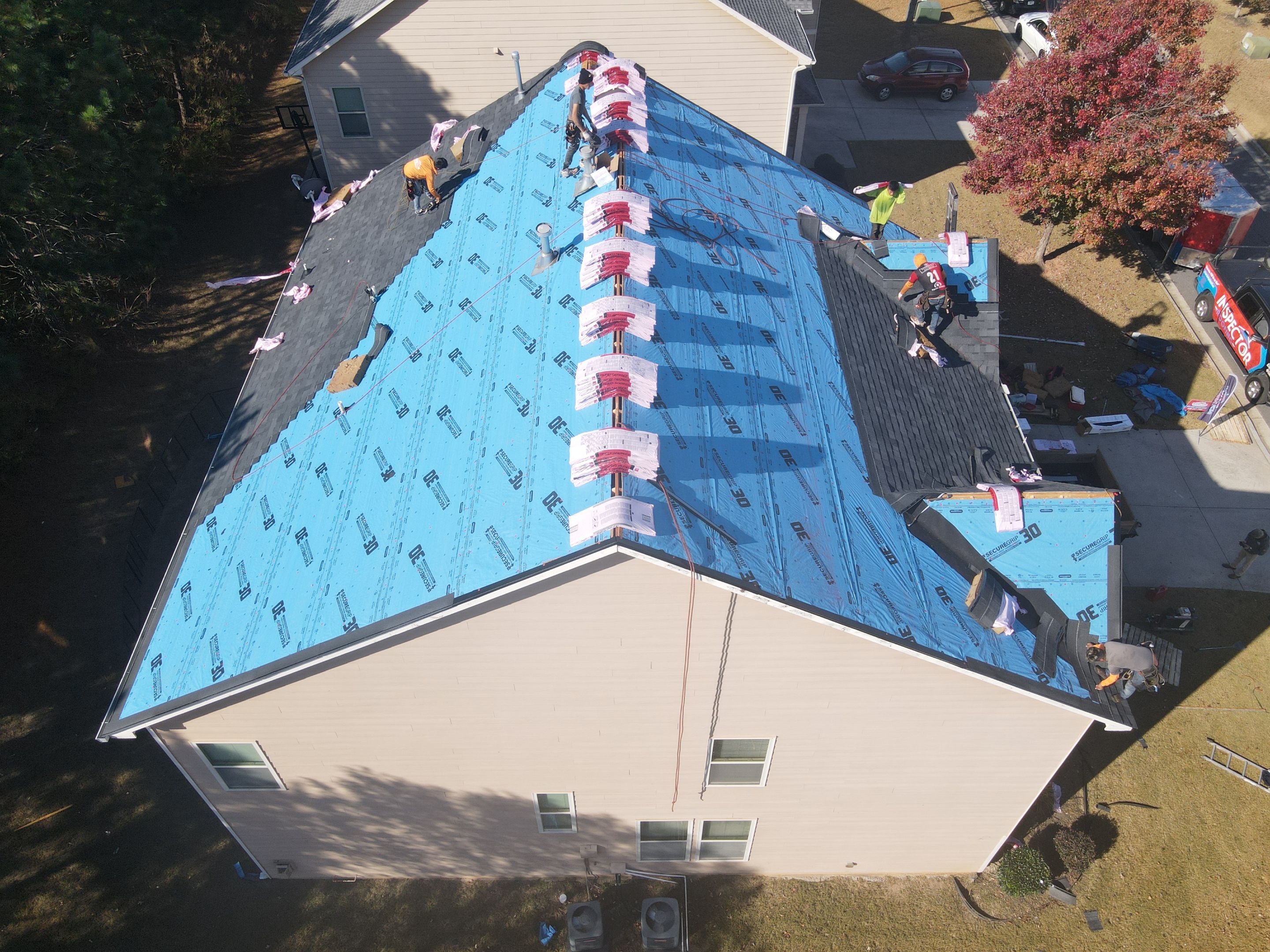 Residential Roofing Installation using Owens Corning by Inspector Roofing and Restoration