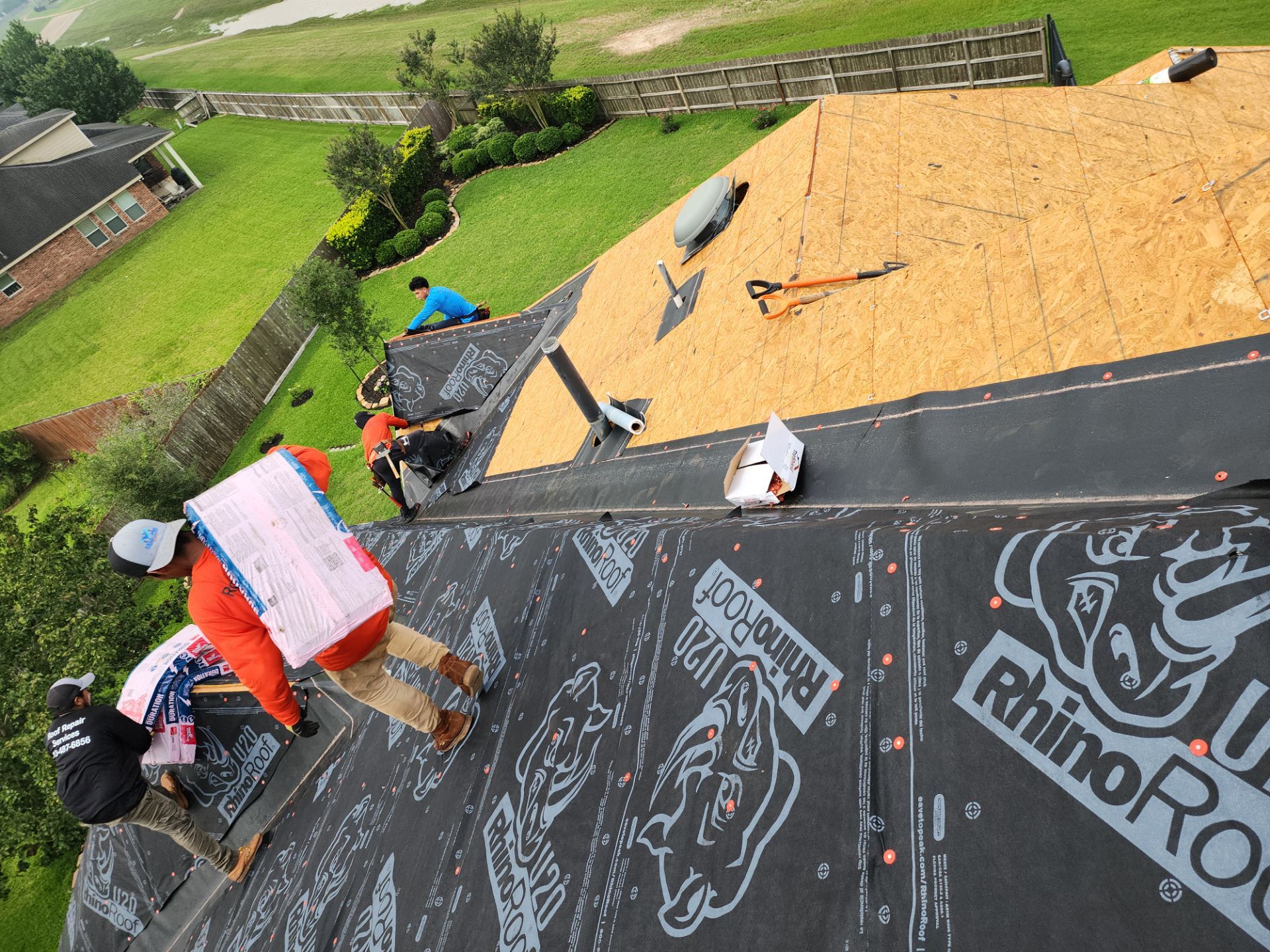 Residential Roofing Installation using Owen's Corning Duration (Lifetime) Shingles by Roof Repair Company