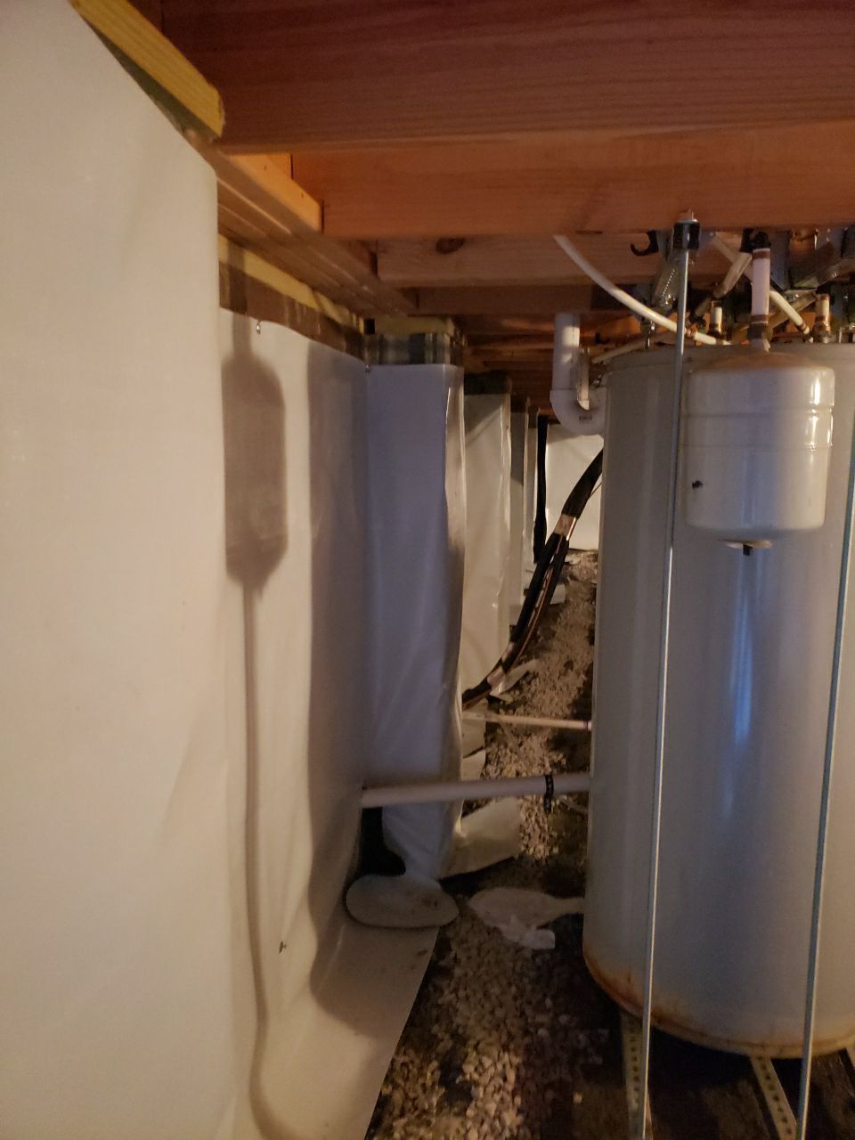 Crawl space encapsulation and exterior drainage by Power Wash Masters LLC