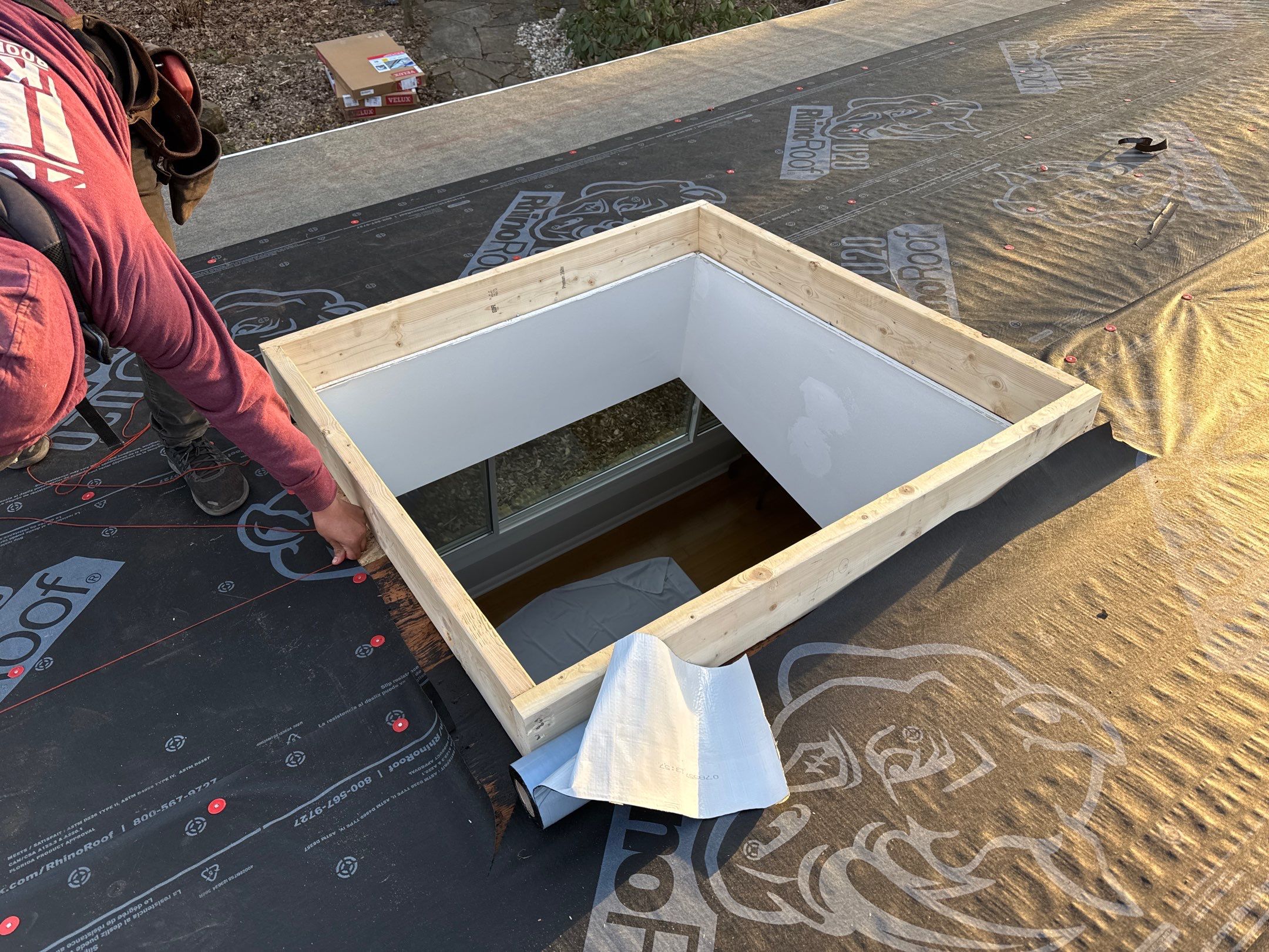 Residential Roofing Installation using Malarkey Vista AR Shingles (Black Oak) by Koontz Construction