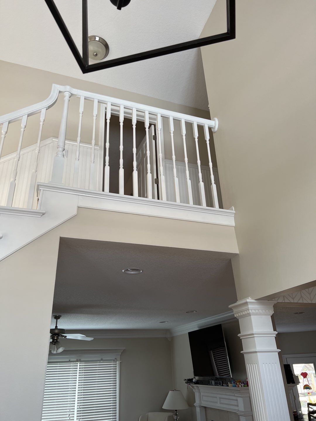 Bannister makeover using Sherwin Williams Paint by Cutting edge painting 