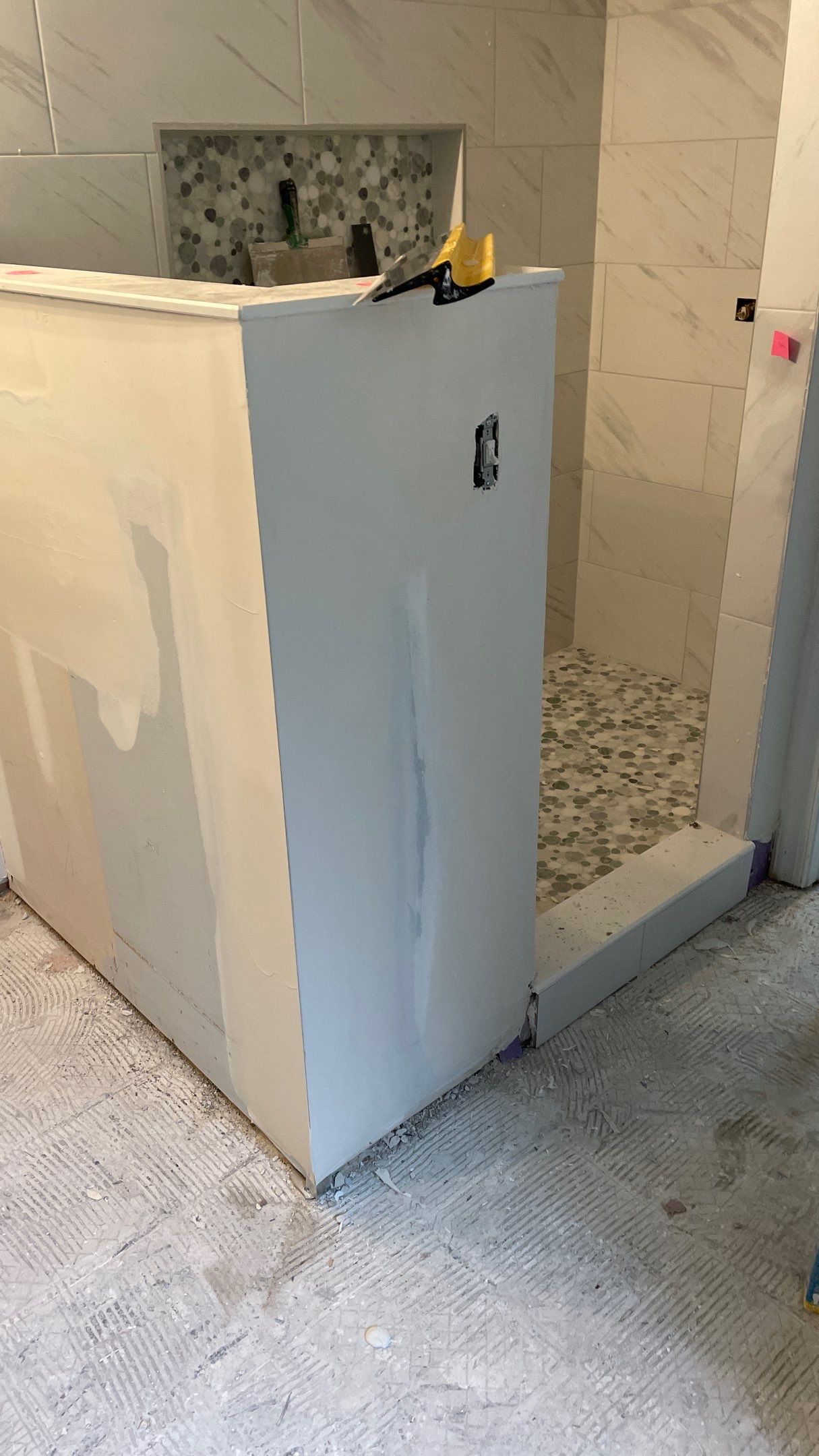 Bright Bathroom Remodel with Wall Removal, Stand Alone Tub and New Vanity by Footprints Floors of Coastal Carolina