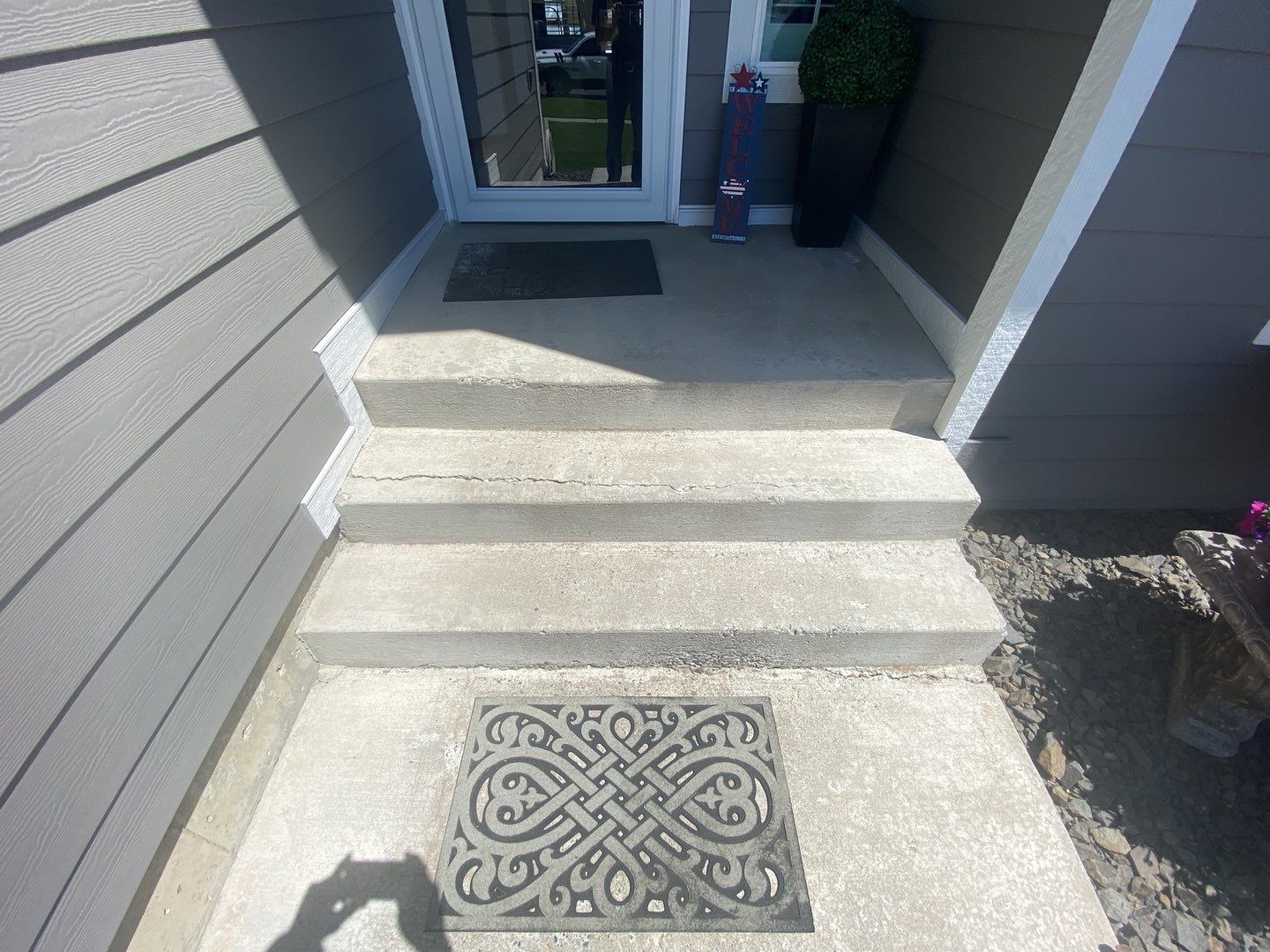 Pool Deck Transformation using Slate Stone by Croc Coatings, LLC