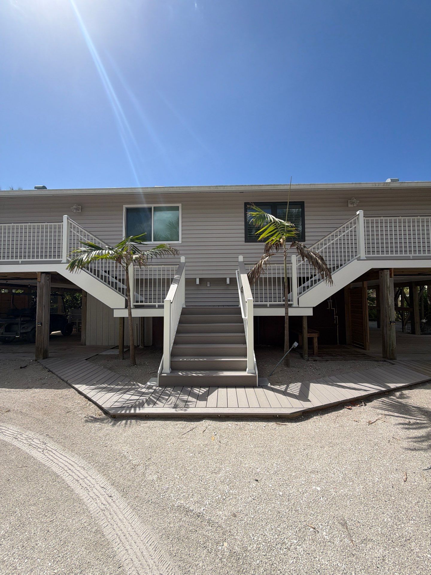 Elevated Deck and Composite Staircase Replacement in Placida Florida by Smirnov Construction Inc
