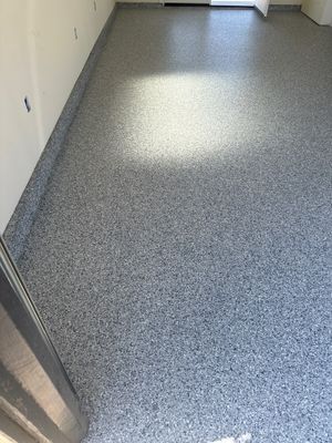 Polyurea Garage Floor Coating with Tidal Wave Flake Finish