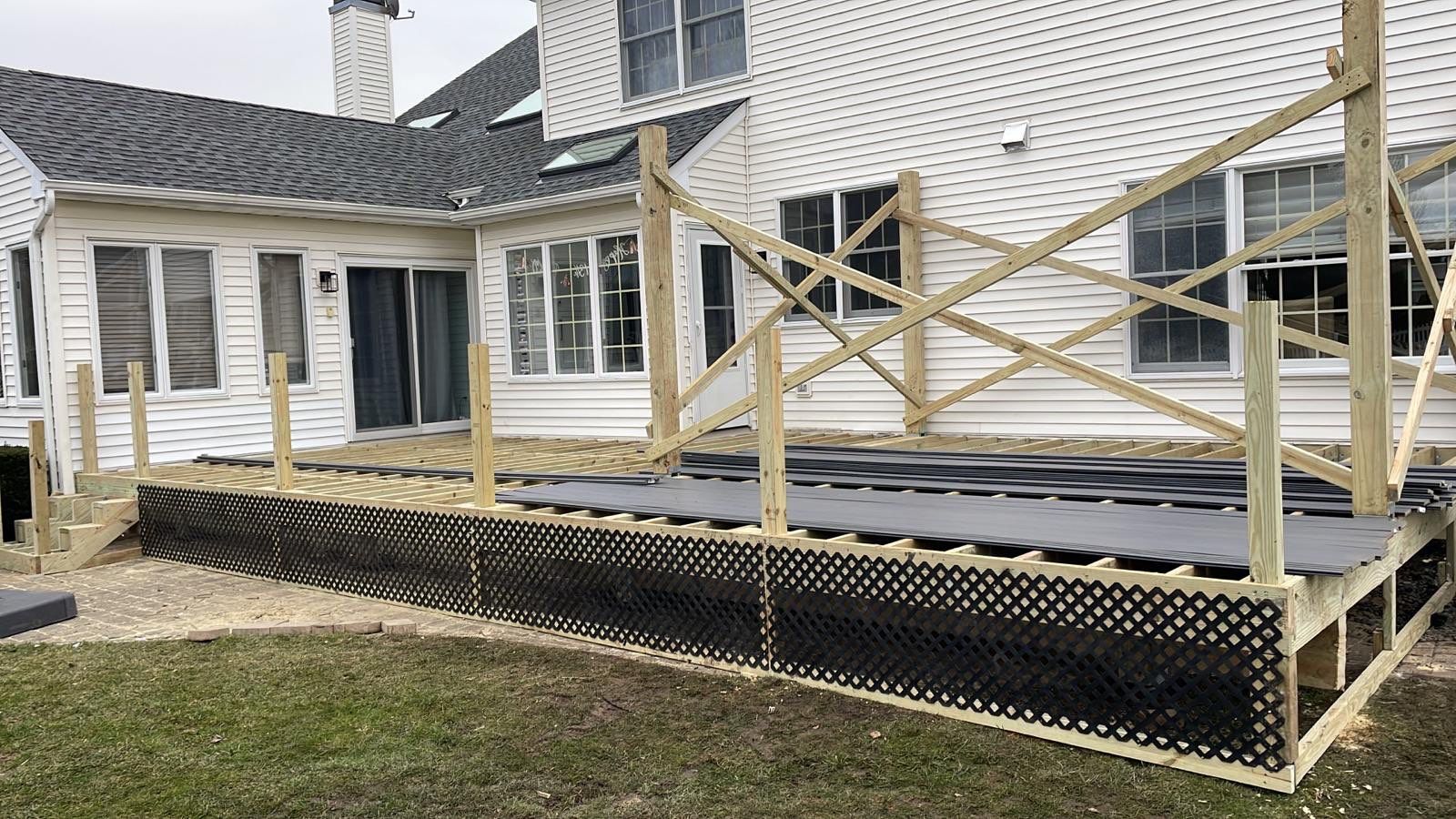 New deck With Porch  by deck guardian