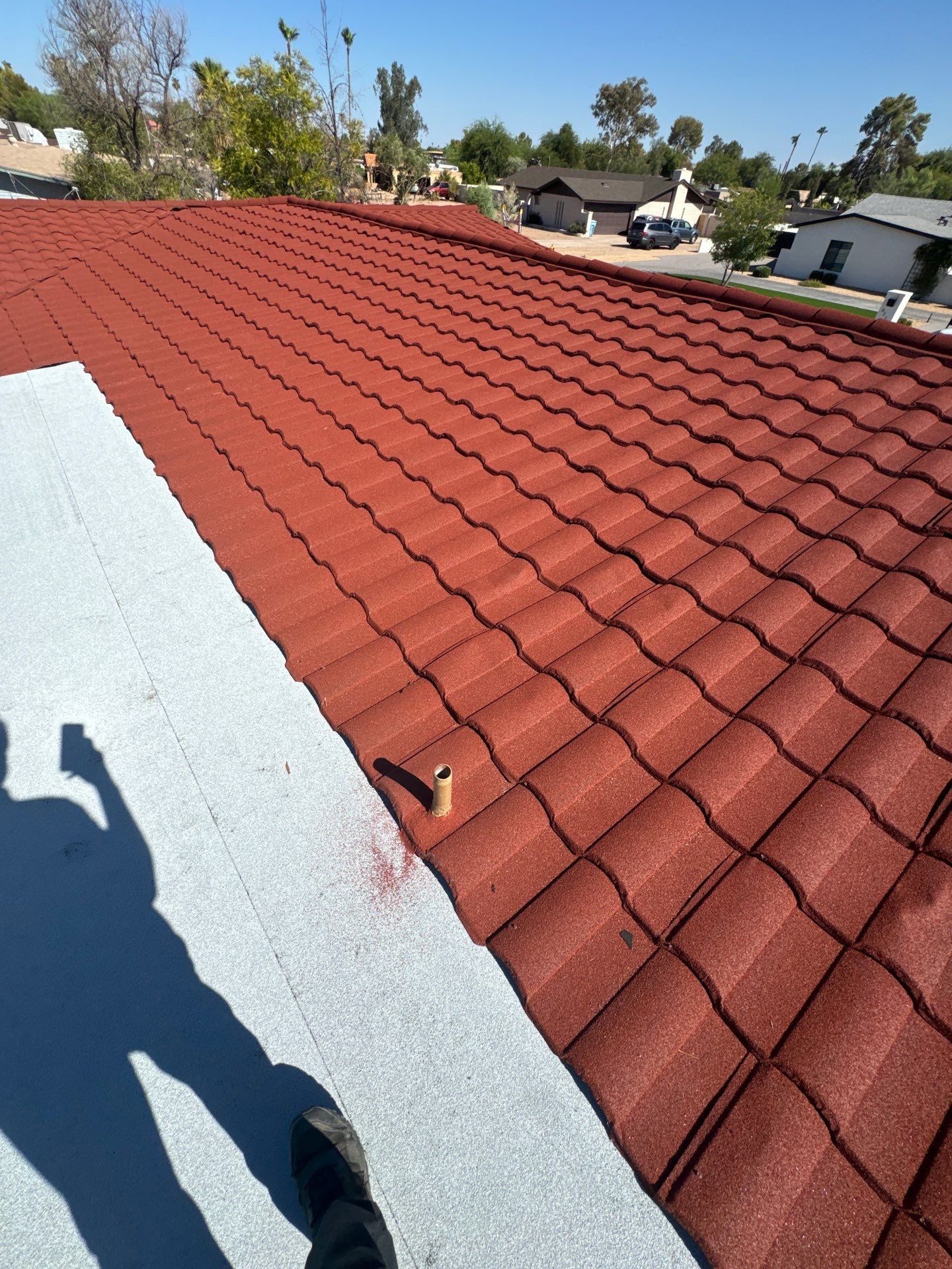 Terracotta Stone Coated Steel by Reimagine Roofing