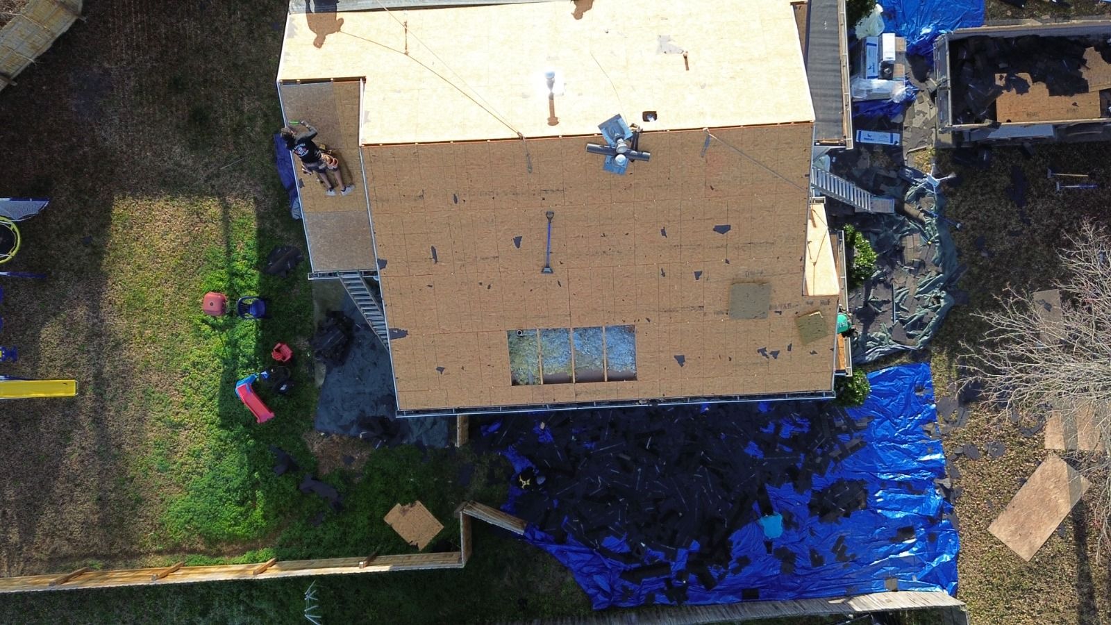 Roof replacement and interior repair by hail damage by Just Brilliant Restoration JBR
