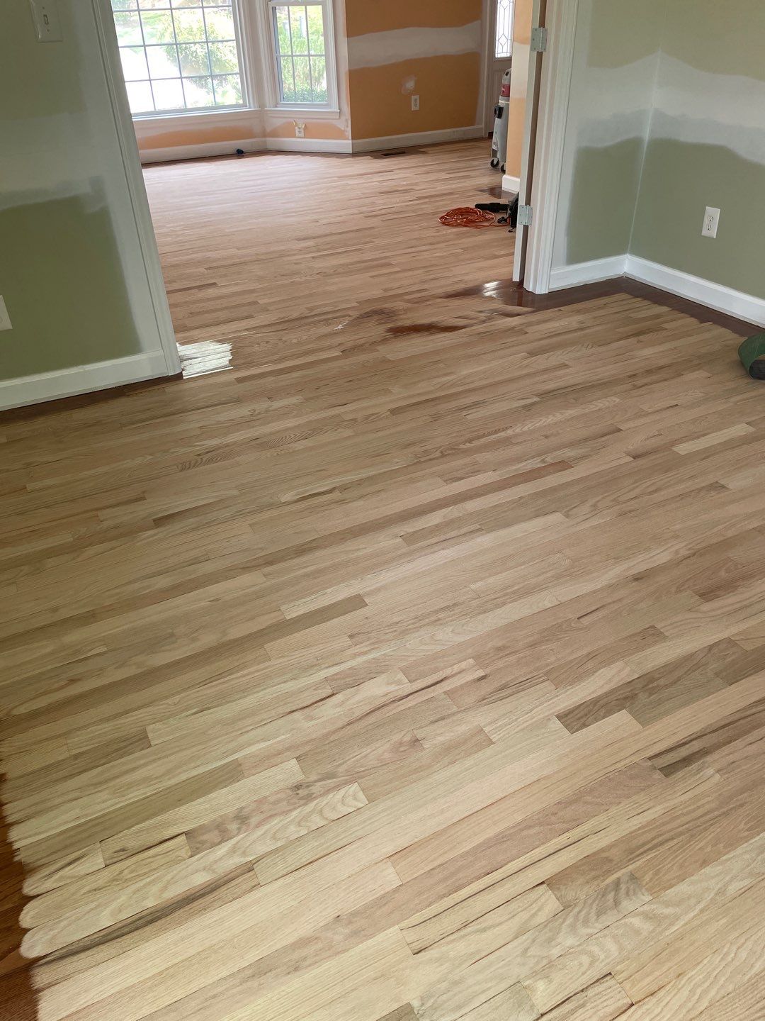 Red oak floor refinishing by Accent Custom Floors