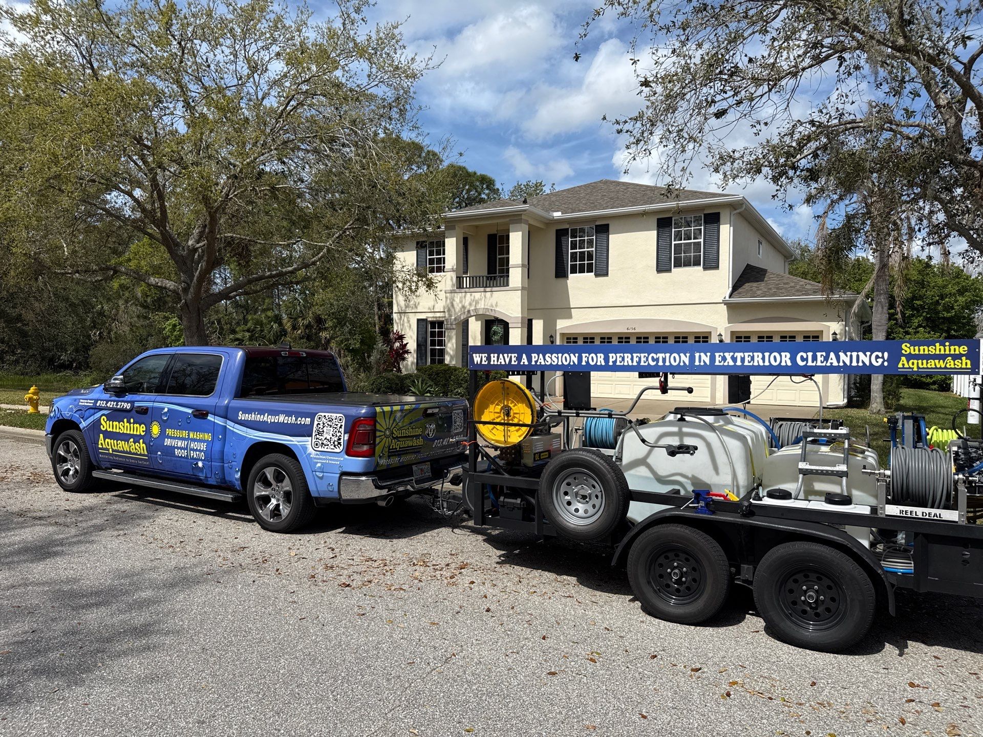 Barrington Ridge 2-Story House & Driveway Cleaning – Before & After Transformation! by Sunshine AquaWash