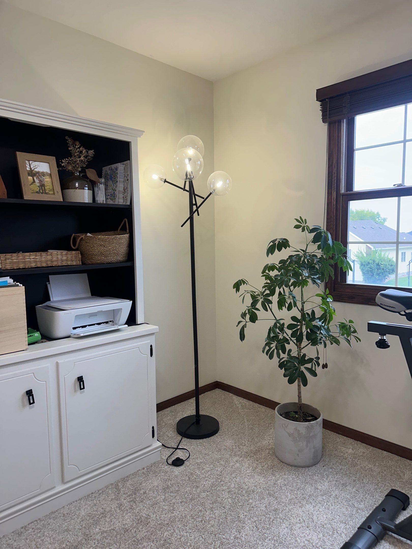 Home Office Remodel Featuring Custom Cabinetry and Dark Wood Trim by CompanyCam Sales Demo